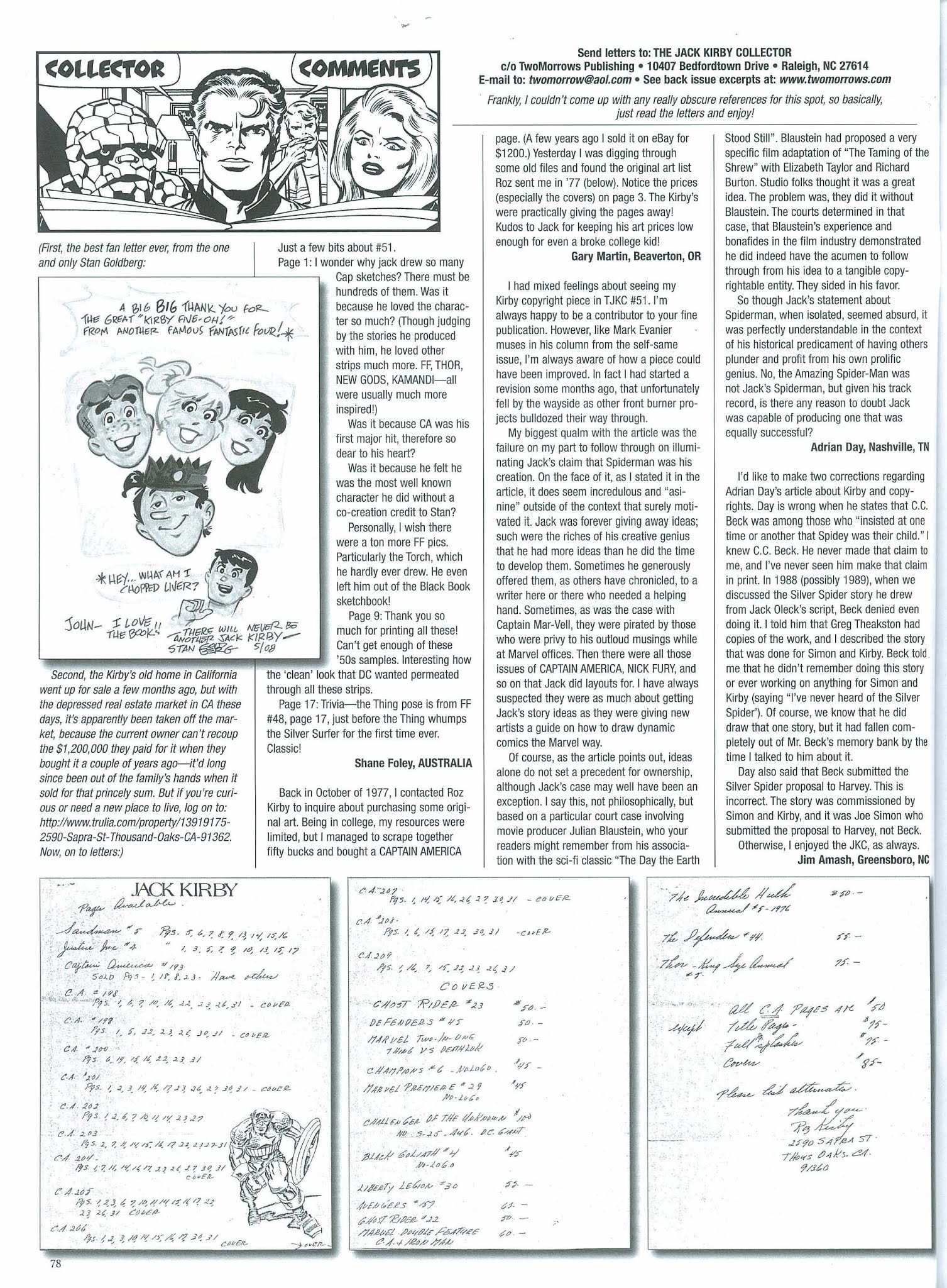 Read online The Jack Kirby Collector comic -  Issue #52 - 79