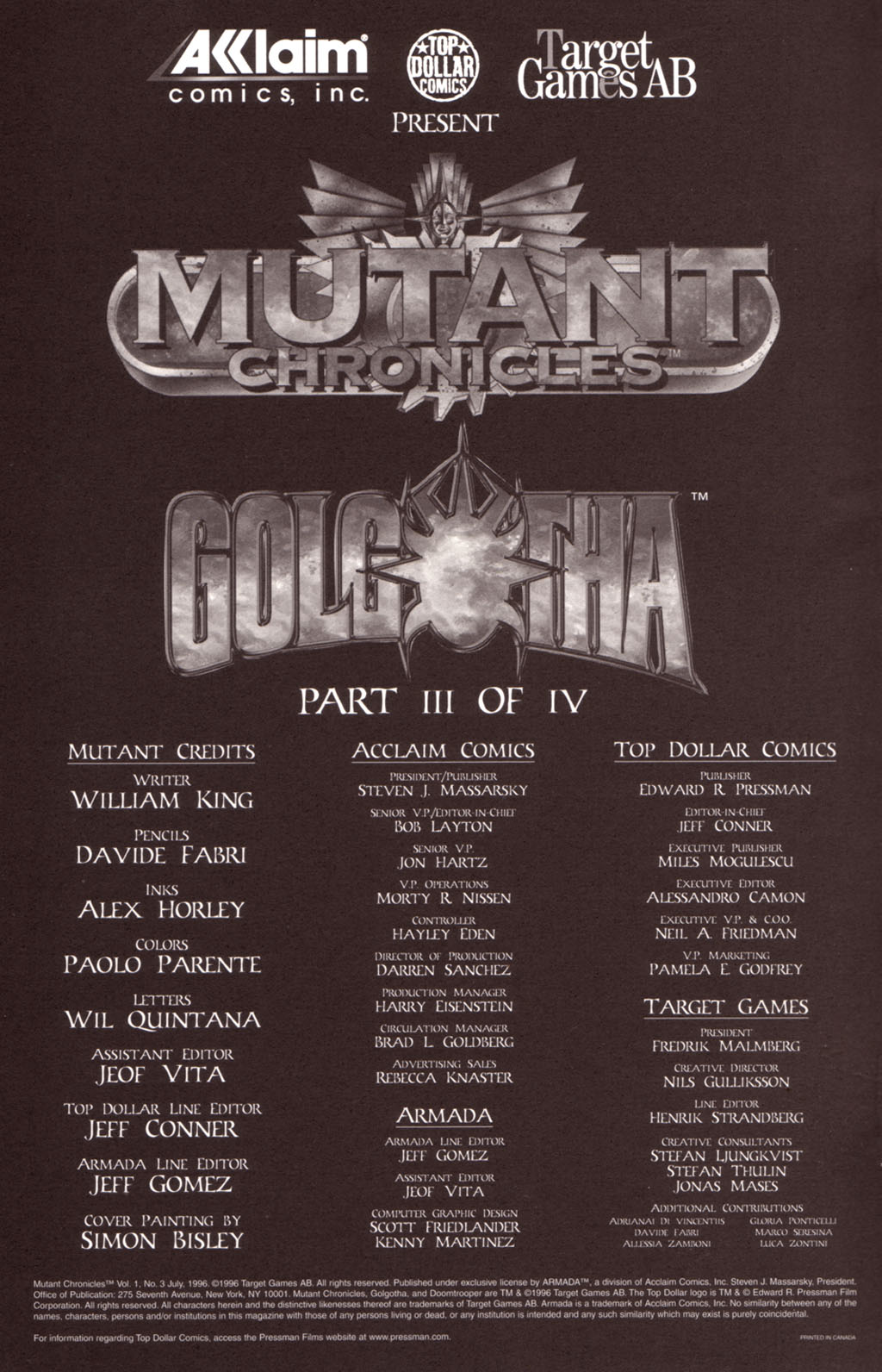 Mutant Chronicles 3 | Read Mutant Chronicles 3 comic online in high