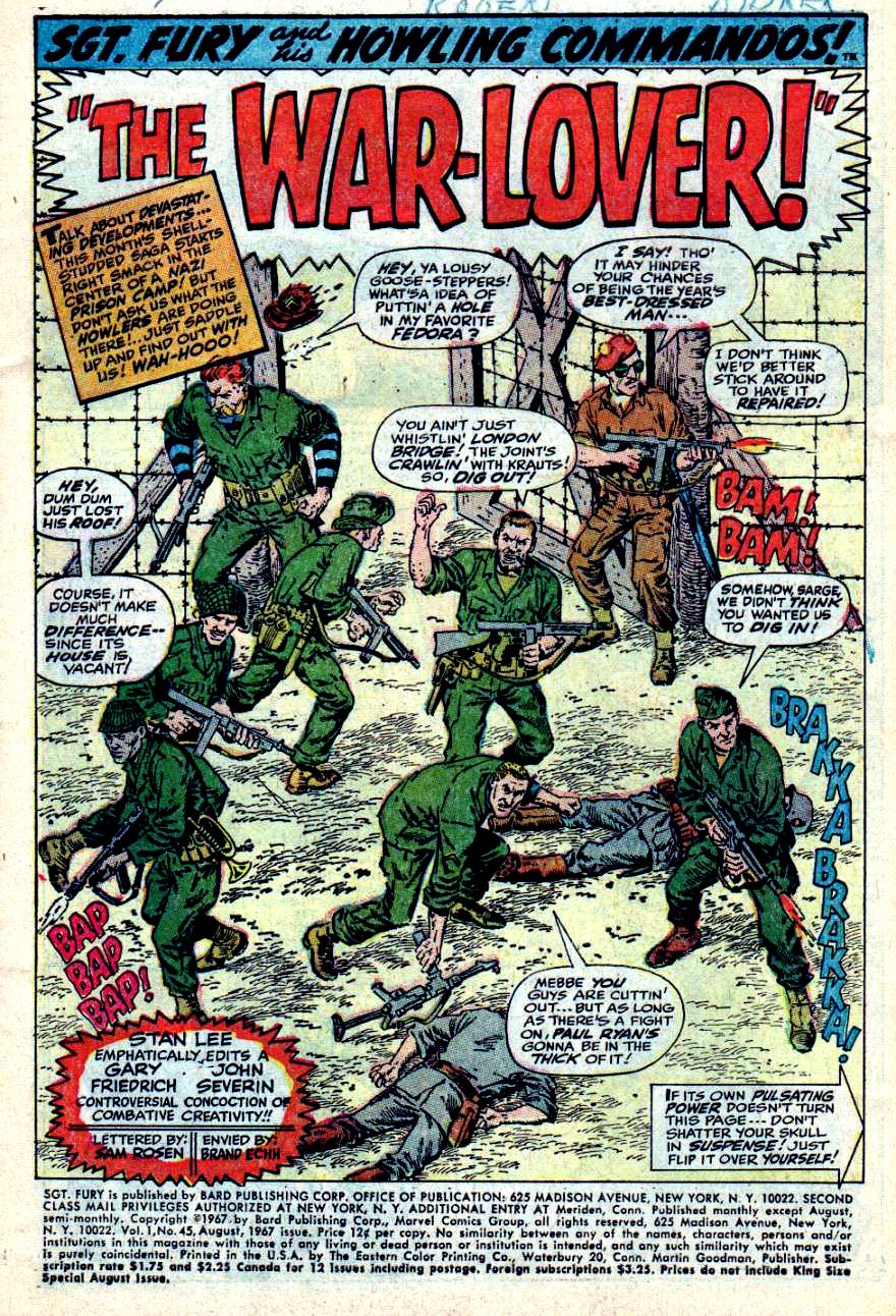 Read online Sgt. Fury comic -  Issue #45 - 3