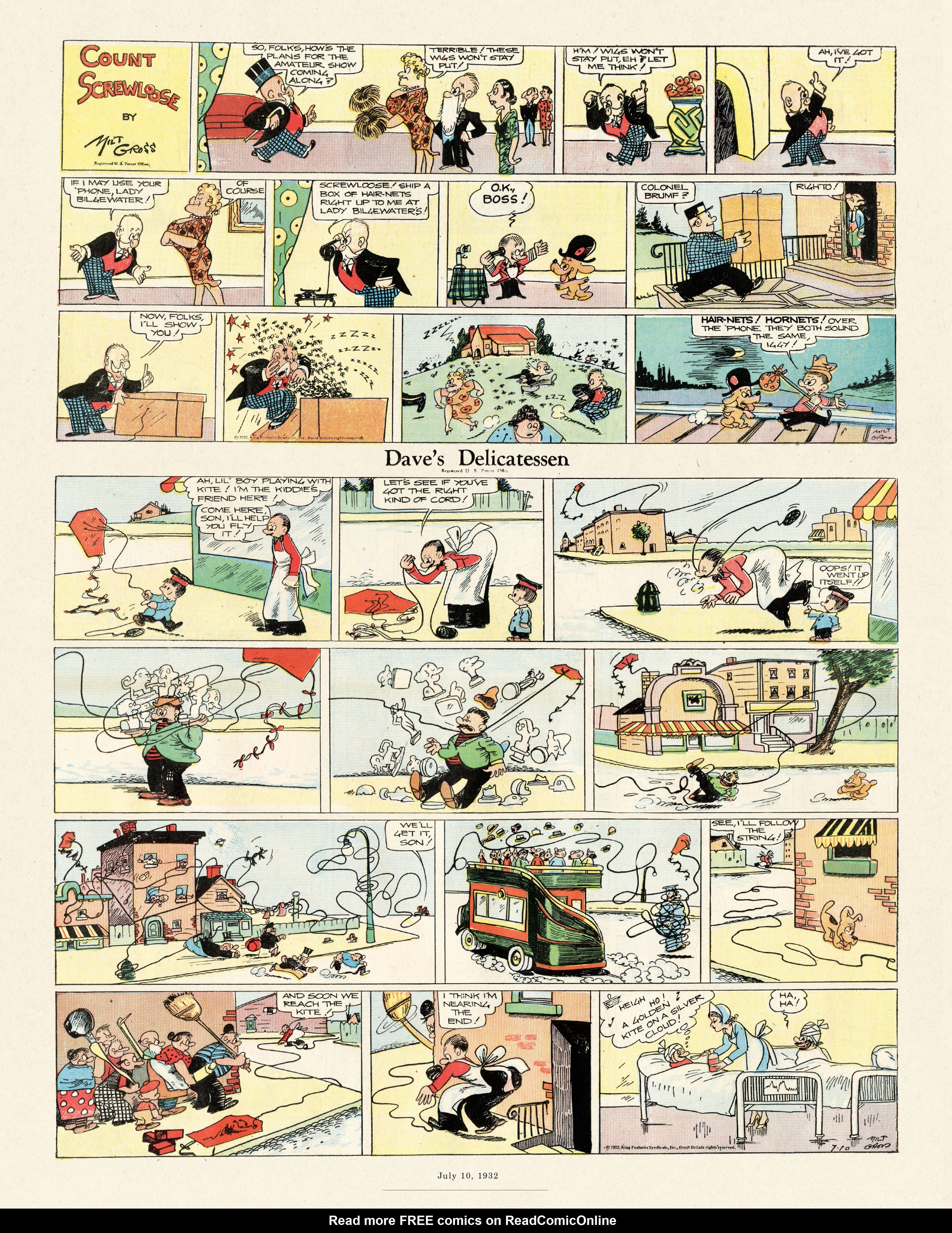 Read online Gross Exaggerations: The Meshuga Comic Strips of Milt Gross comic -  Issue # TPB - 110