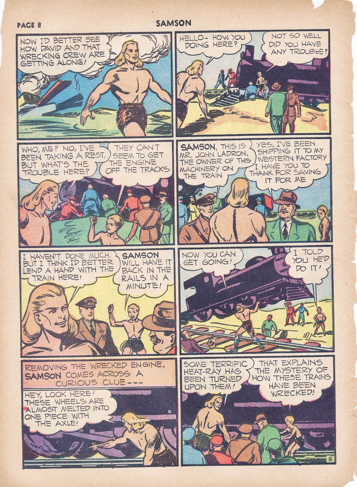 Read online Samson (1940) comic -  Issue #4 - 10