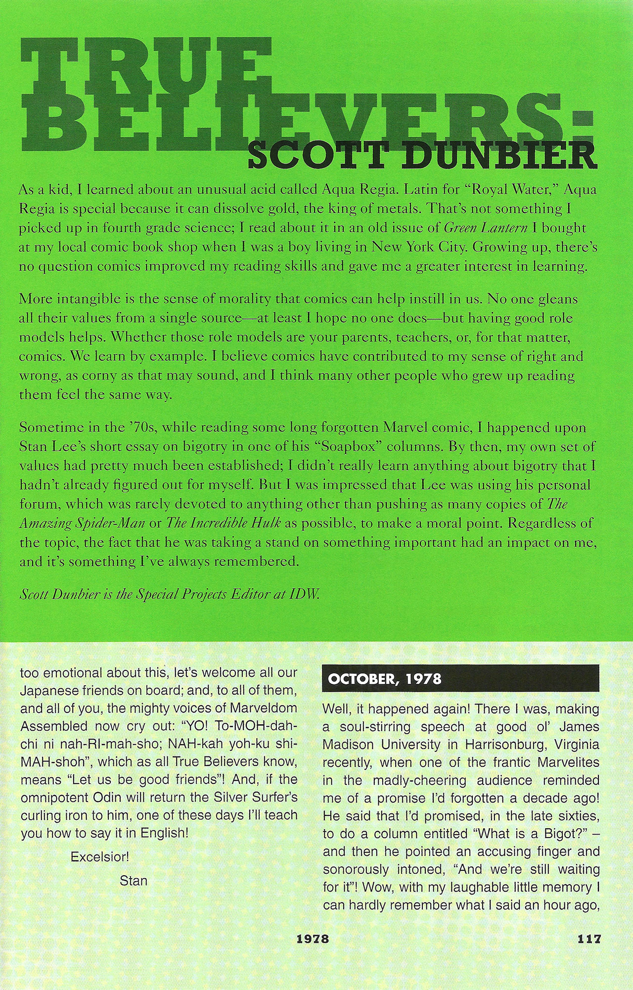 Read online Stan's Soapbox: The Collection comic -  Issue # TPB - 102