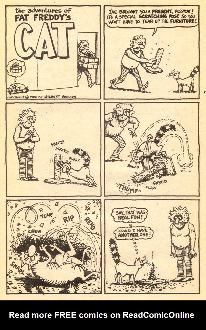 Read online Adventures of Fat Freddy's Cat comic -  Issue #5 - 44