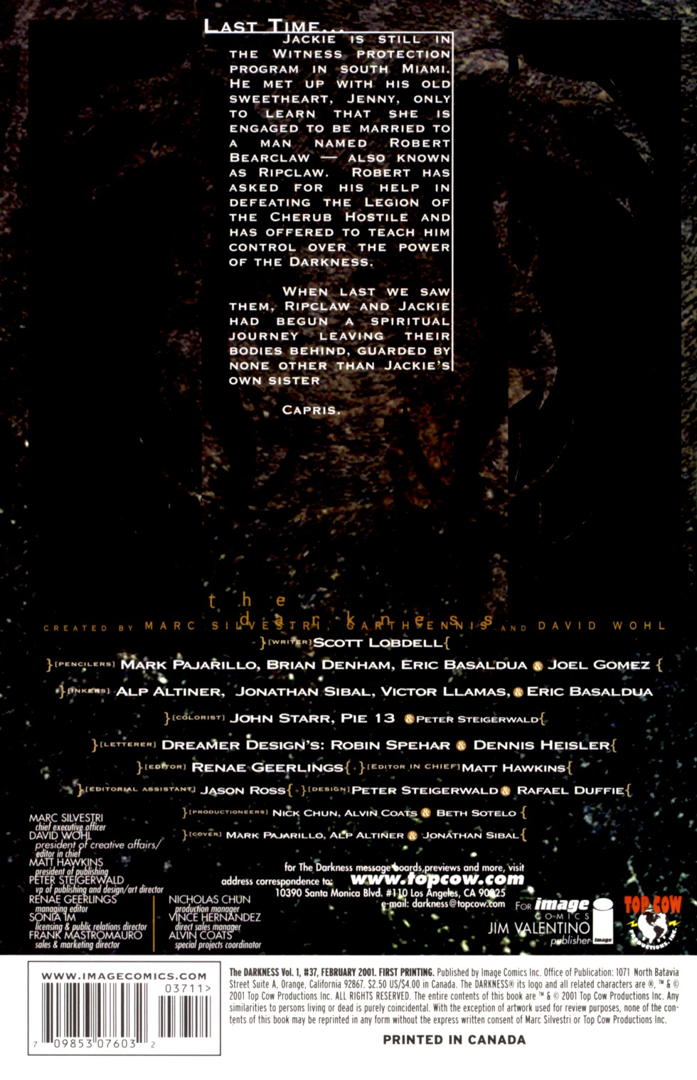 Read online The Darkness (1996) comic -  Issue #37 - 2