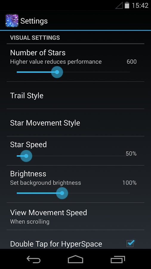 Starfield 3D Parallax LWP v1.0.1 APK free