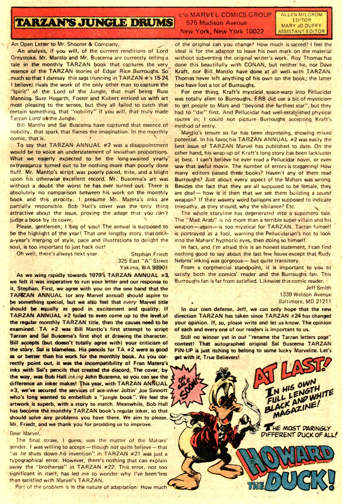 Read online Tarzan (1977) comic -  Issue #26 - 19
