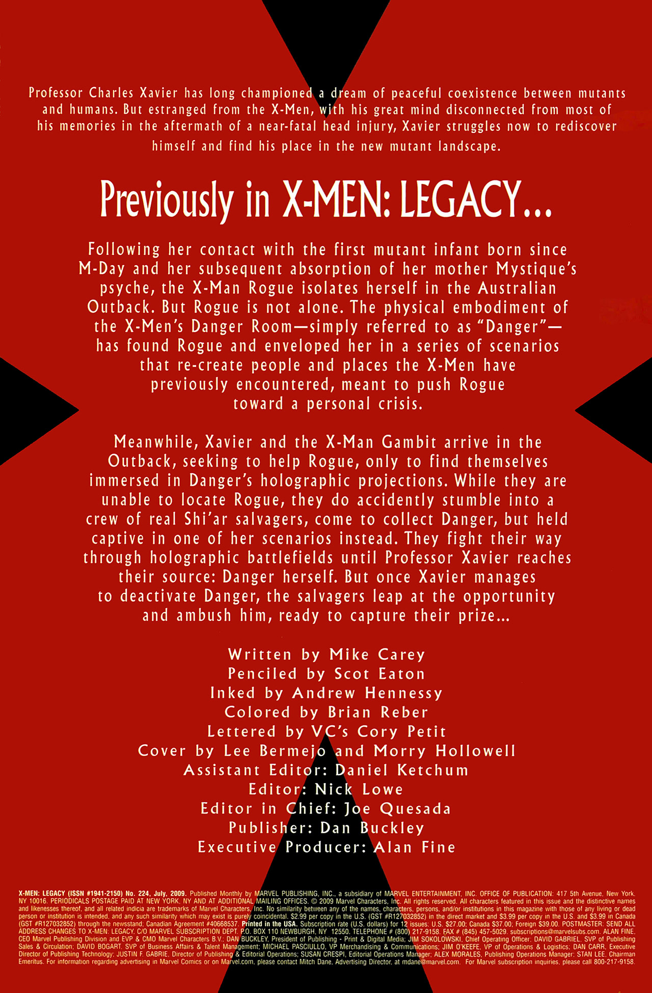 Read online X-Men Legacy (2008) comic -  Issue #224 - 2