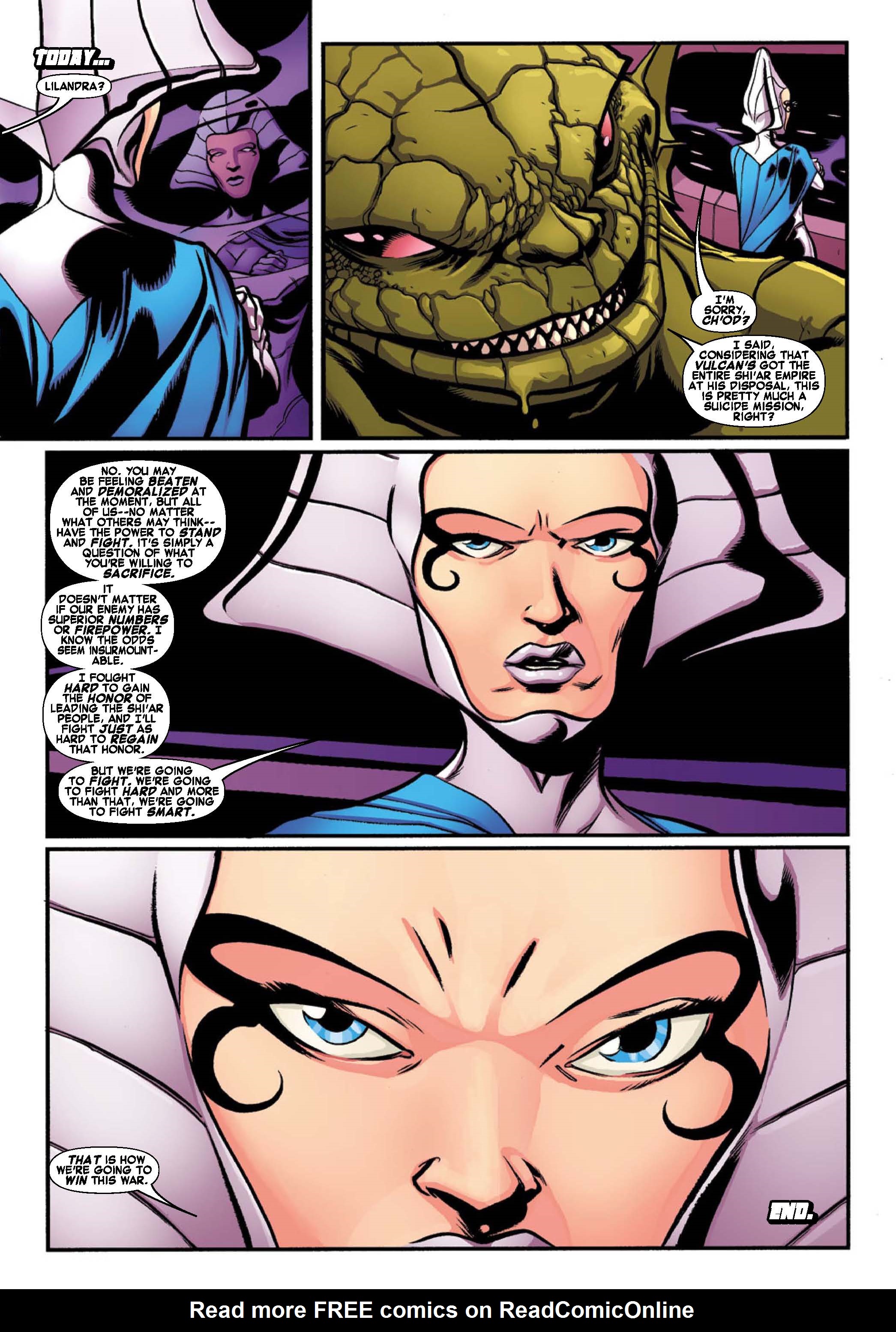 Read online War of Kings: Warriors - Lilandra comic -  Issue #2 - 10