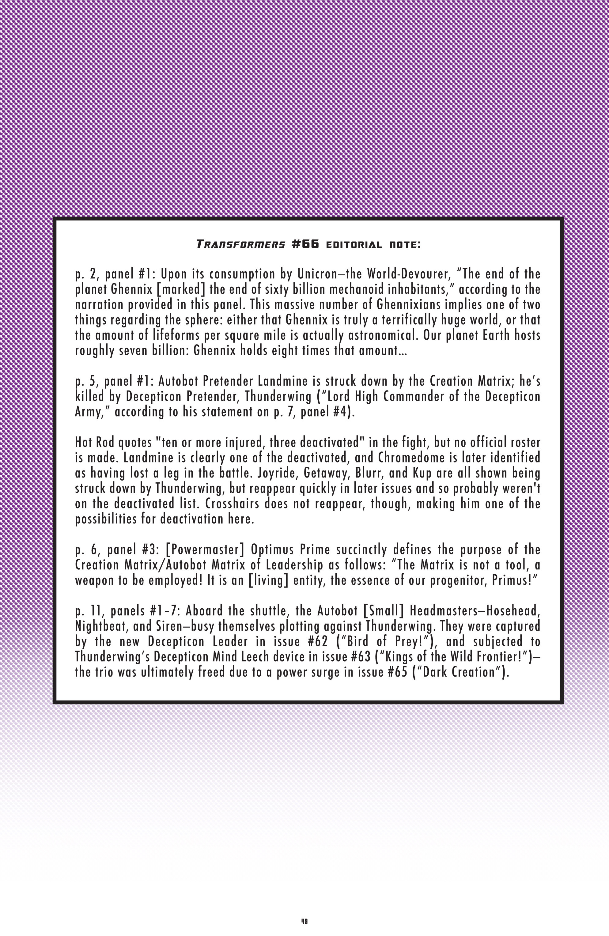 Read online The Transformers Classics comic -  Issue # TPB 6 - 50
