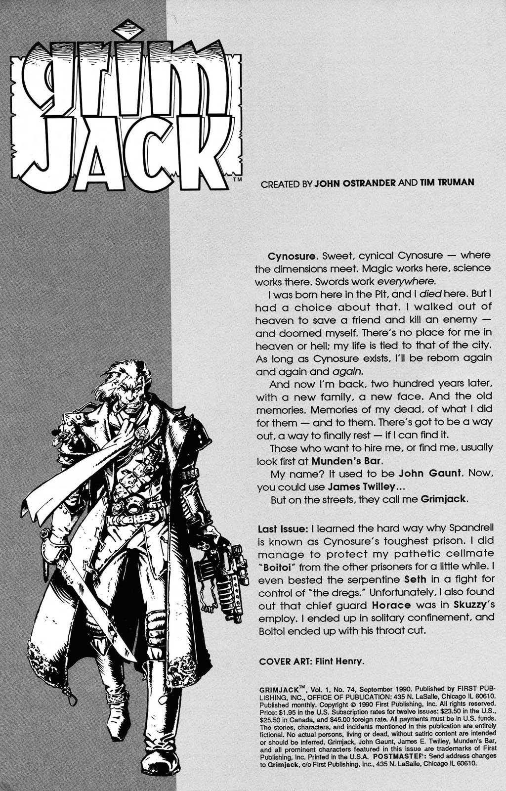 Read online Grimjack comic -  Issue #74 - 2