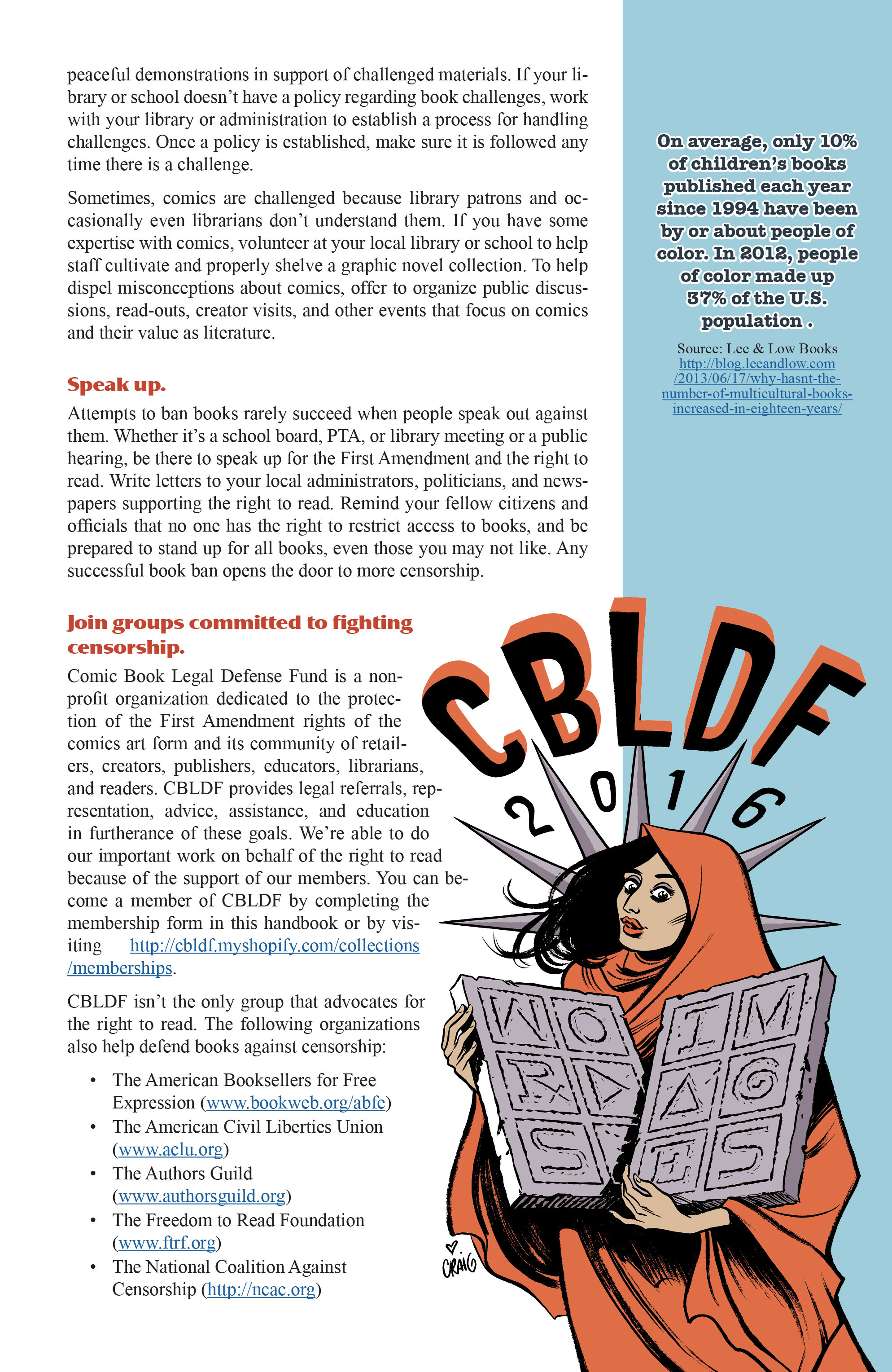 Read online CBLDF Banned Books Week Handbook 2016 comic -  Issue # Full - 11