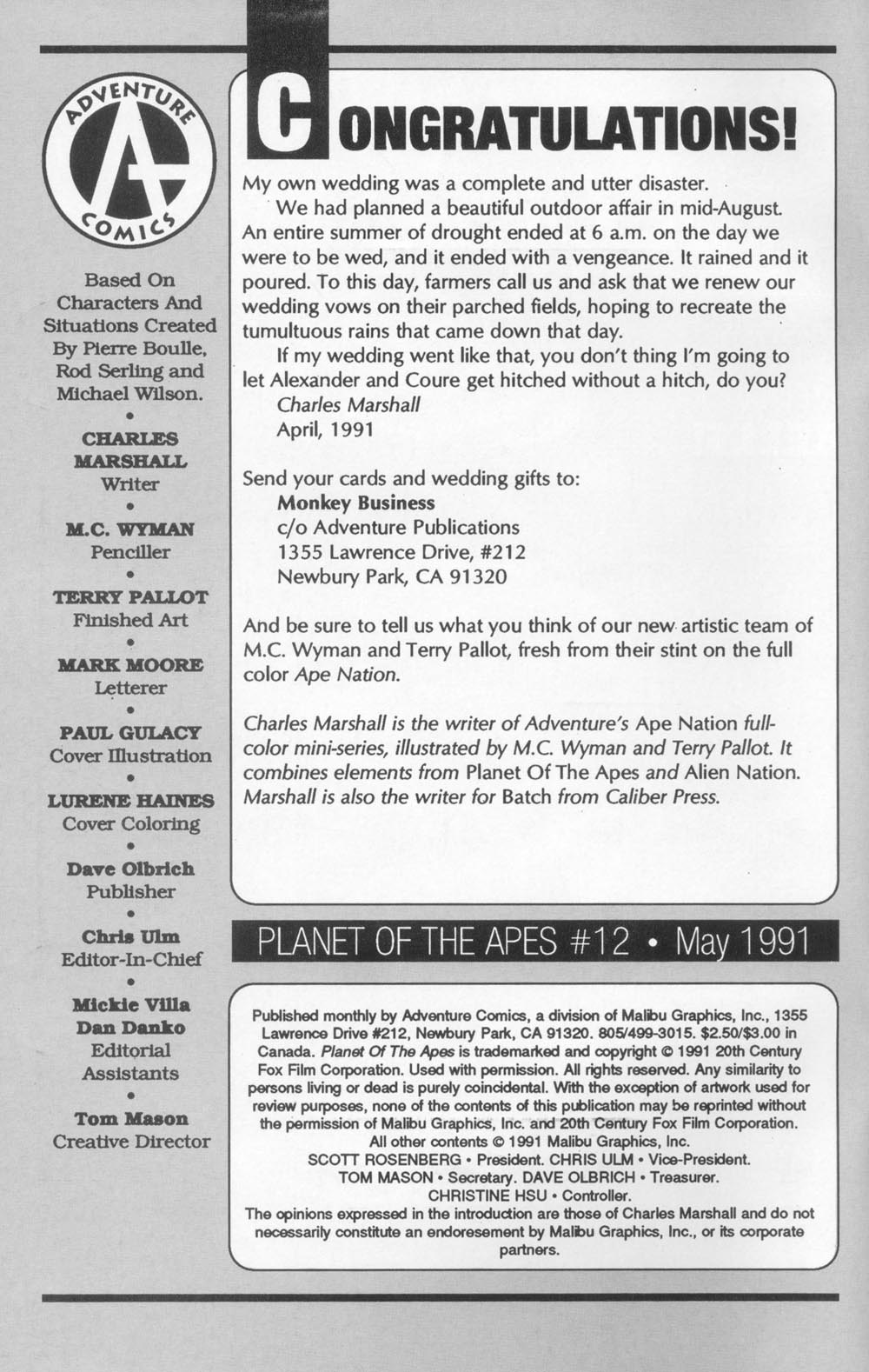 Read online Planet of the Apes (1990) comic -  Issue #12 - 2