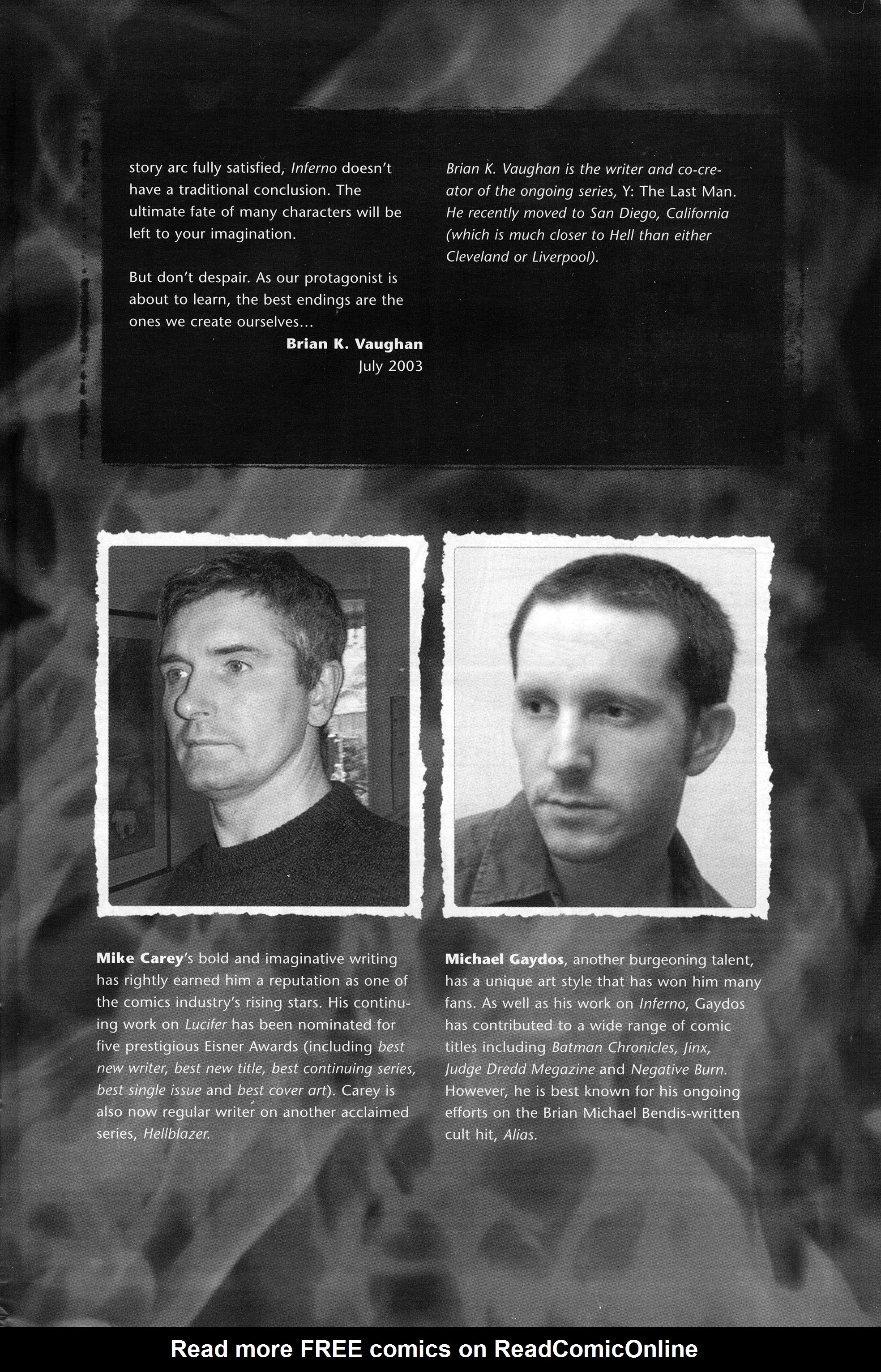 Read online Inferno (2003) comic -  Issue # TPB - 6