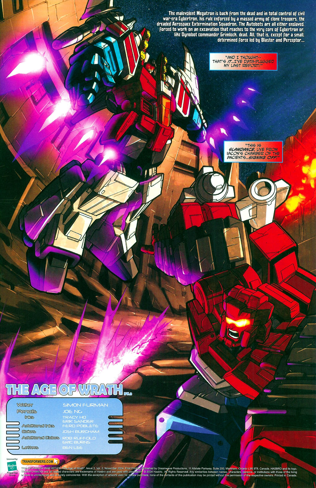 Transformers War Within: The Age of Wrath issue 3 - Page 2