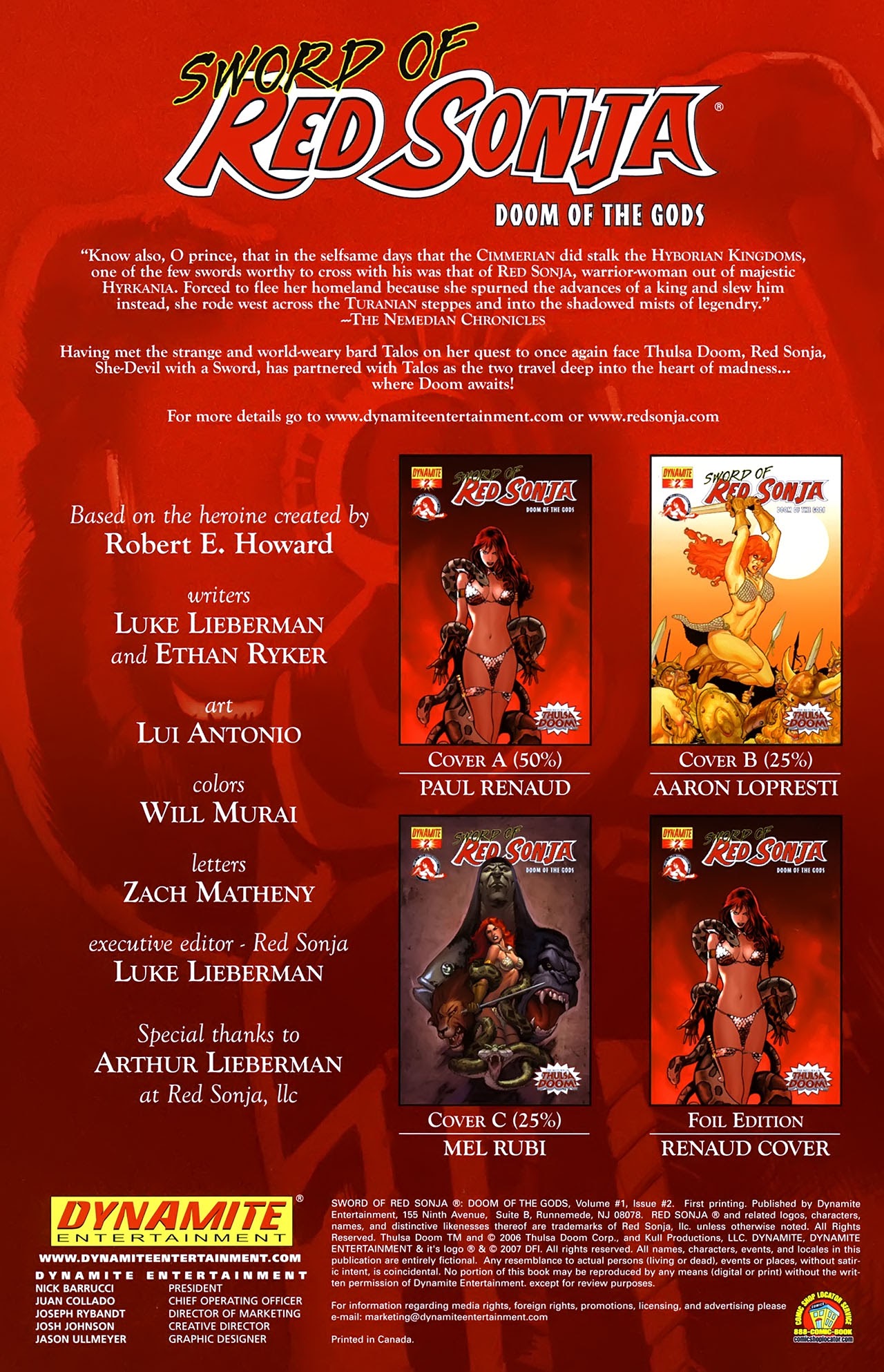 Read online Sword of Red Sonja: Doom of the Gods comic -  Issue #2 - 3