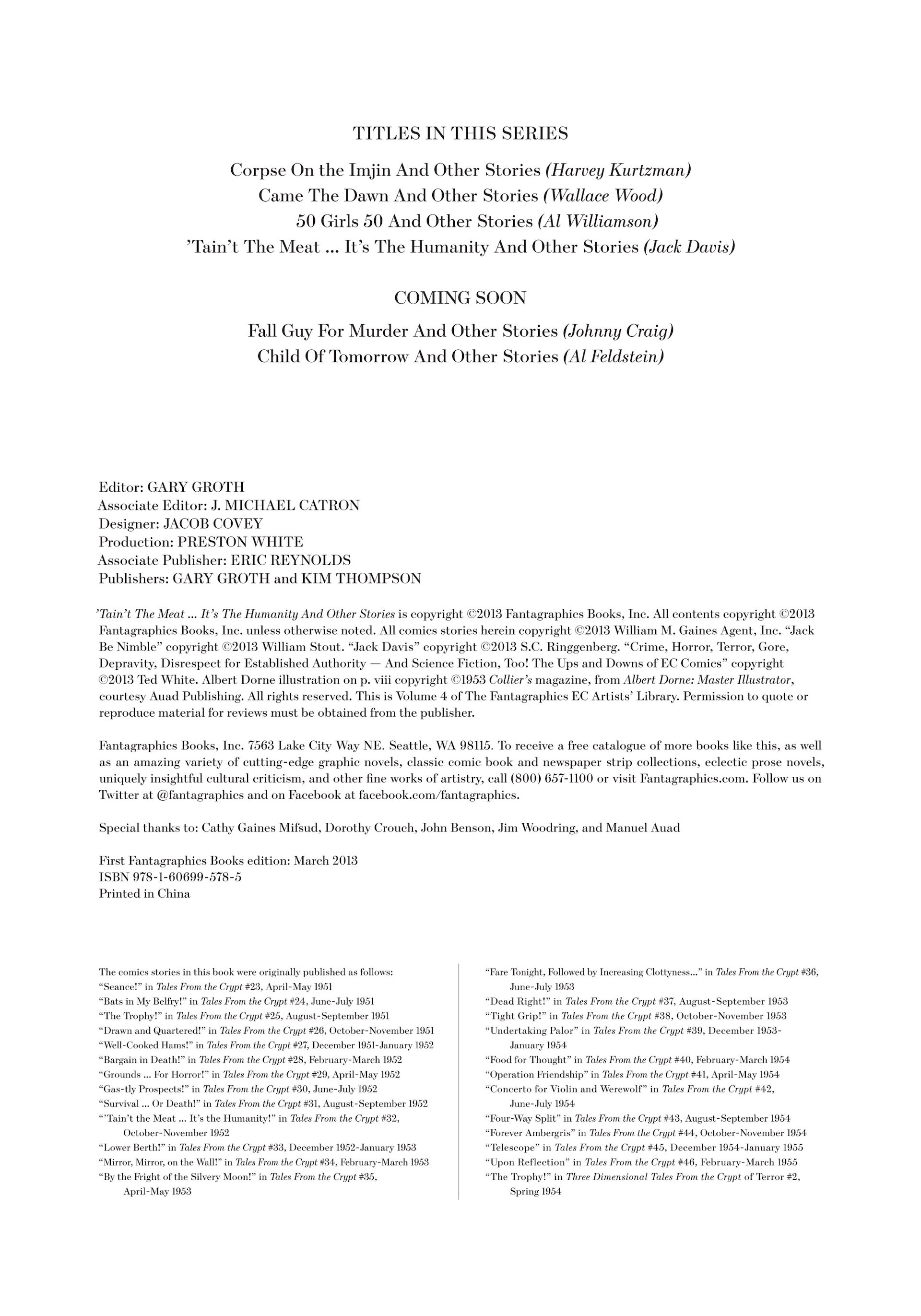 Read online 'Tain't Meat... It's the Humanity! and Other Stories comic -  Issue # TPB (Part 1) - 3