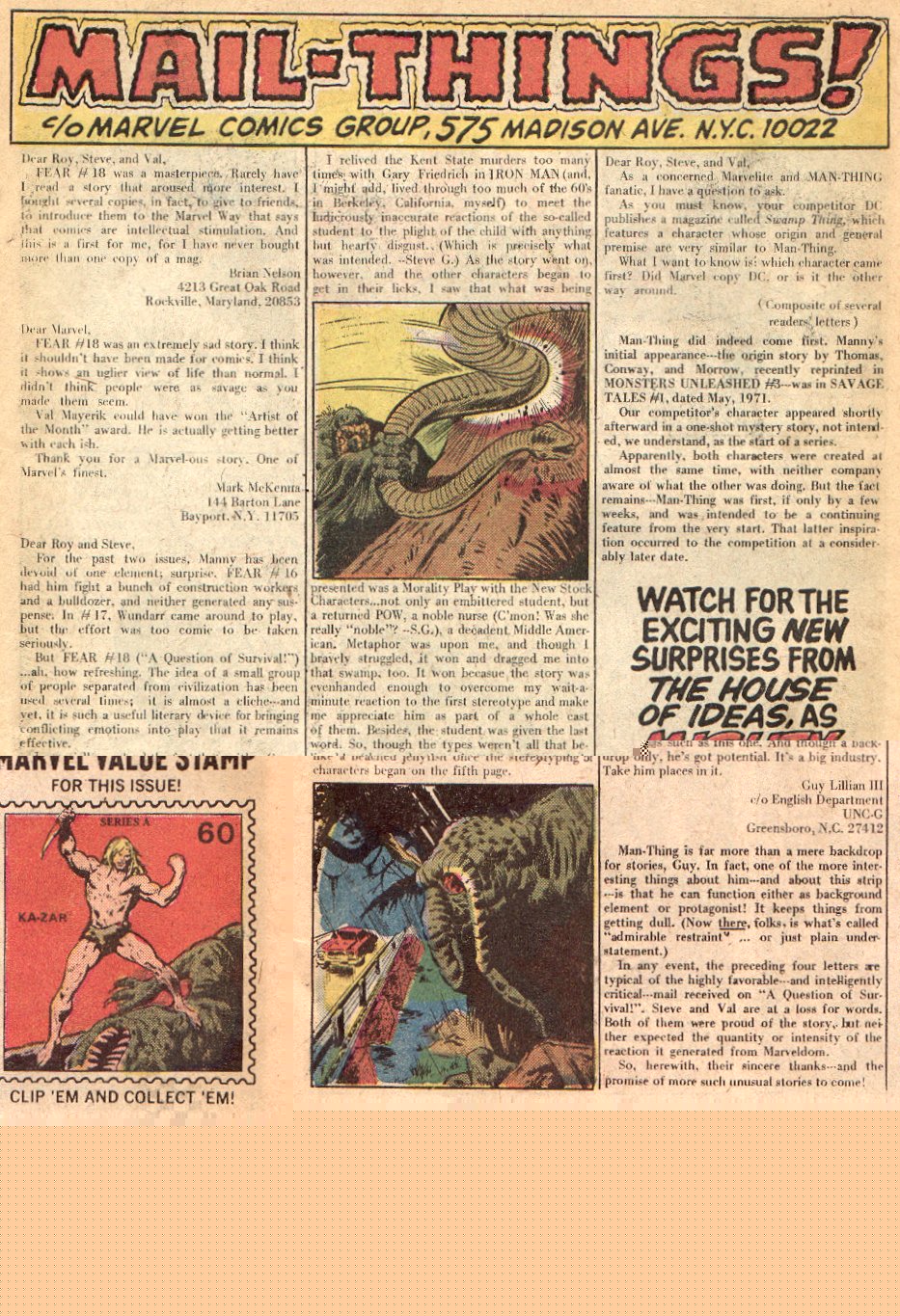 Read online Man-Thing (1974) comic -  Issue #3 - 22
