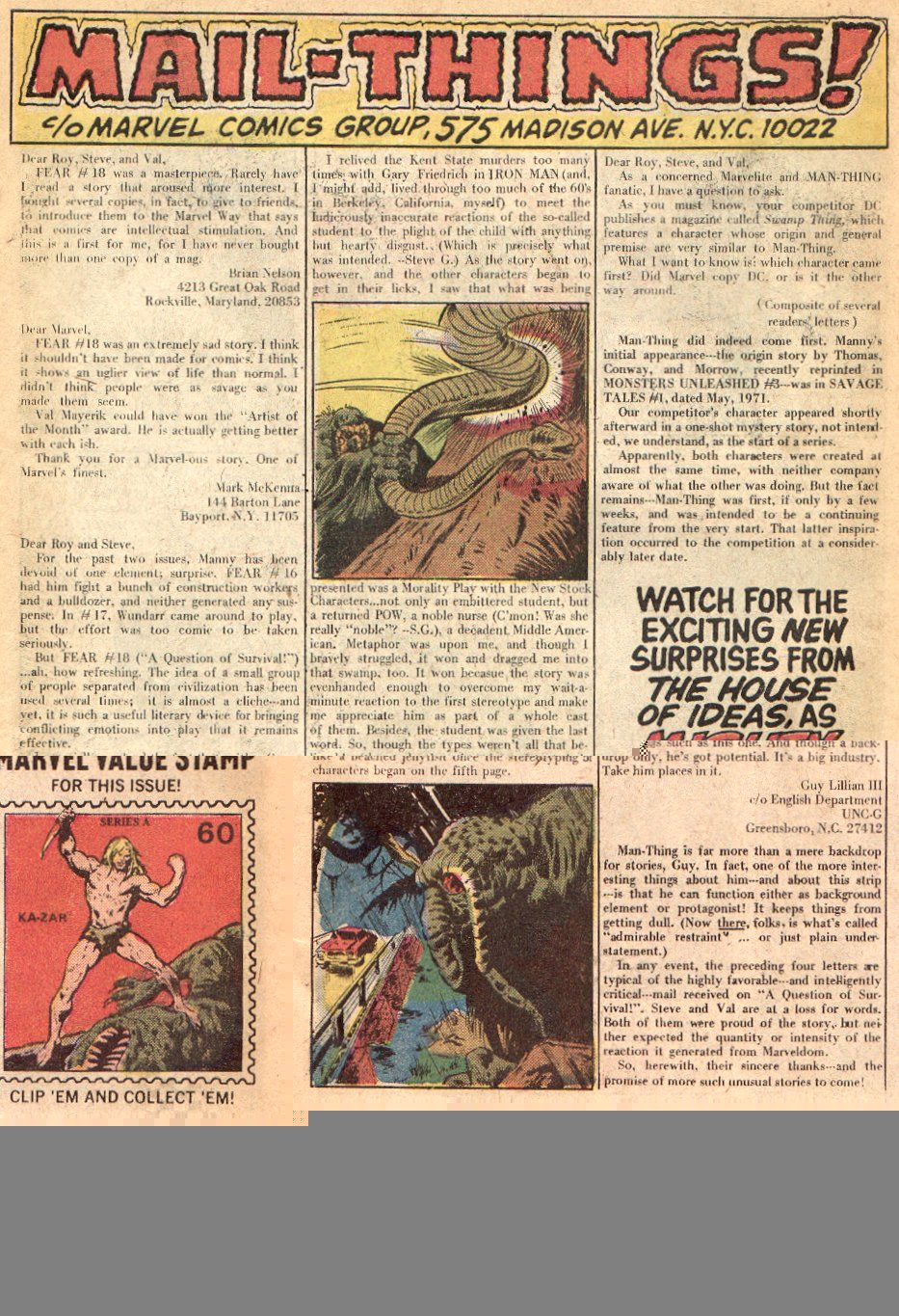 Read online Man-Thing (1974) comic -  Issue #3 - 22