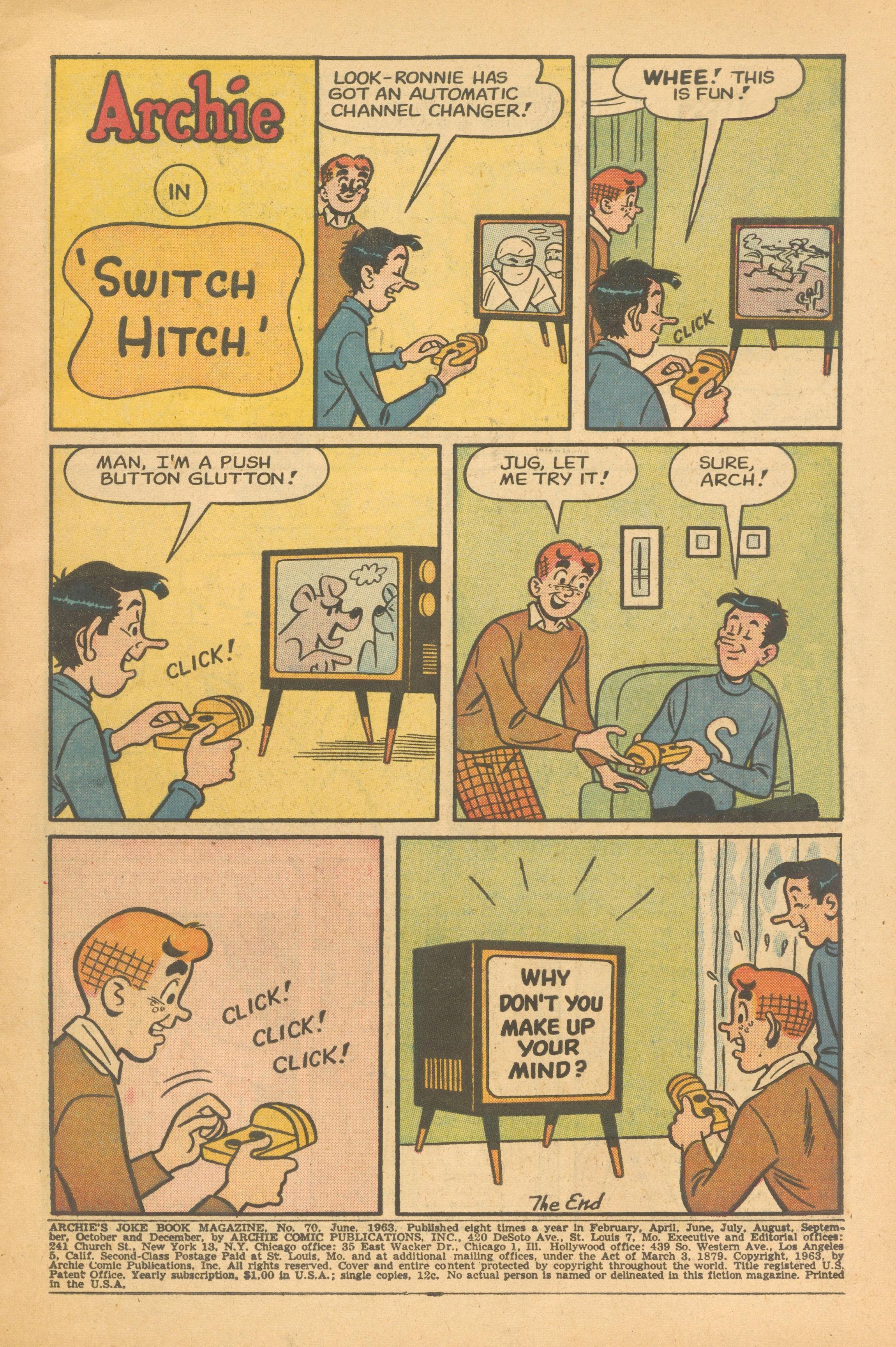 Read online Archie's Joke Book Magazine comic -  Issue #70 - 3