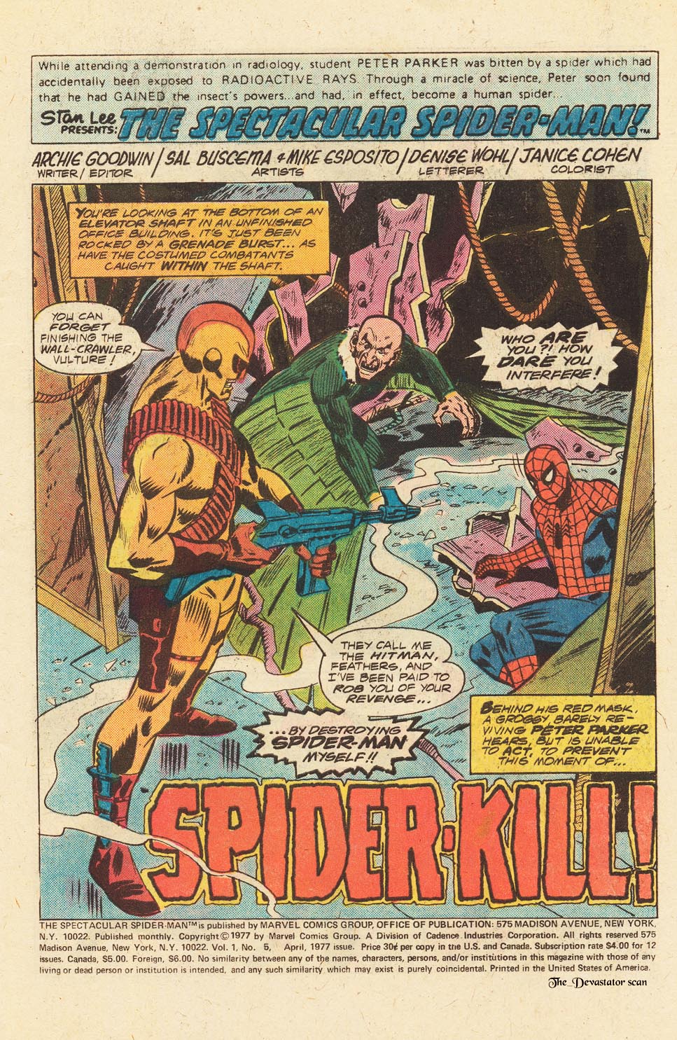 Read online The Spectacular Spider-Man (1976) comic -  Issue #5 - 2