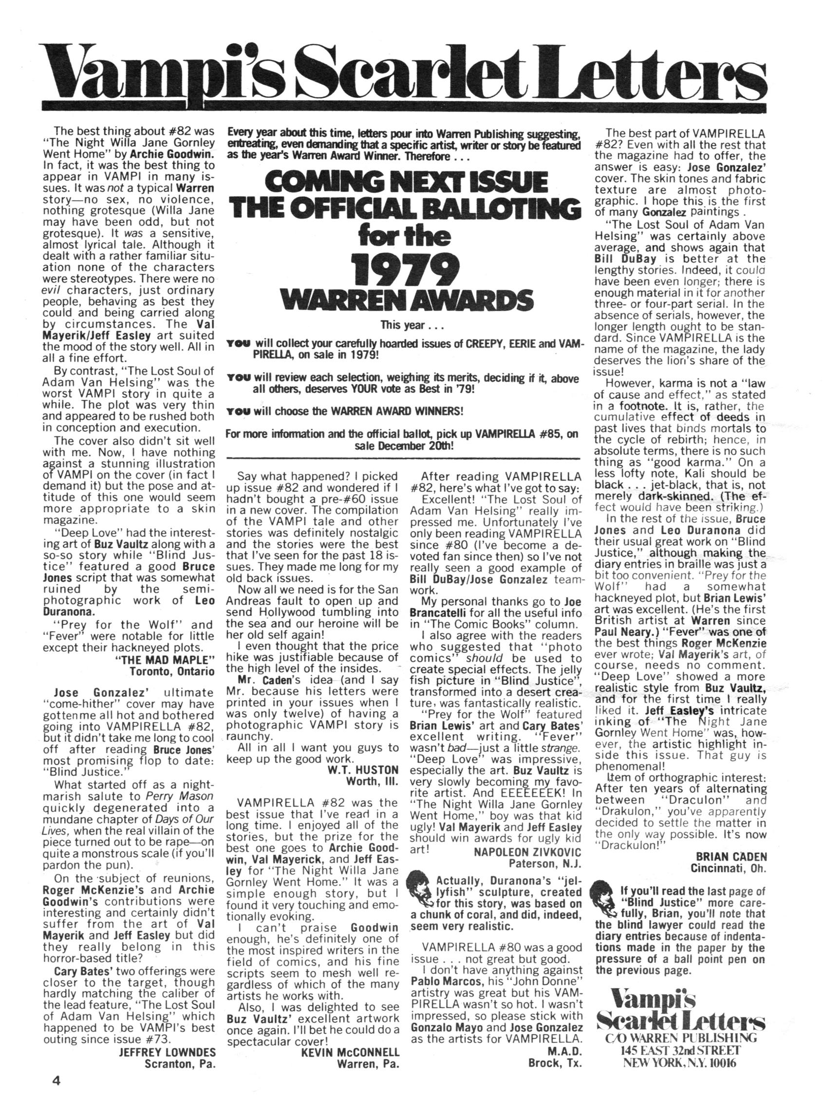 Read online Vampirella (1969) comic -  Issue #84 - 4