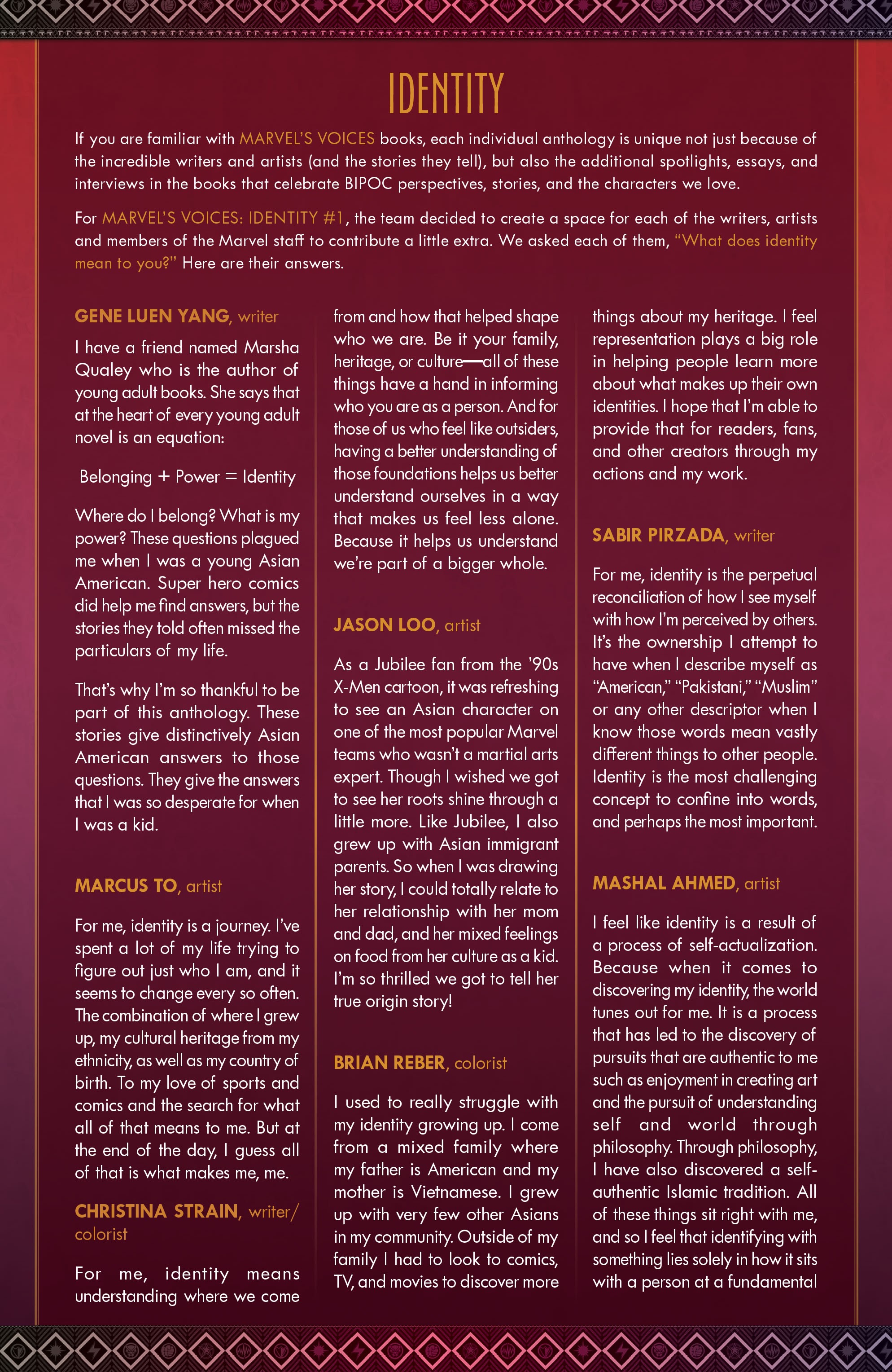 Read online Marvel's Voices: Identity (2021) comic -  Issue # Full - 45
