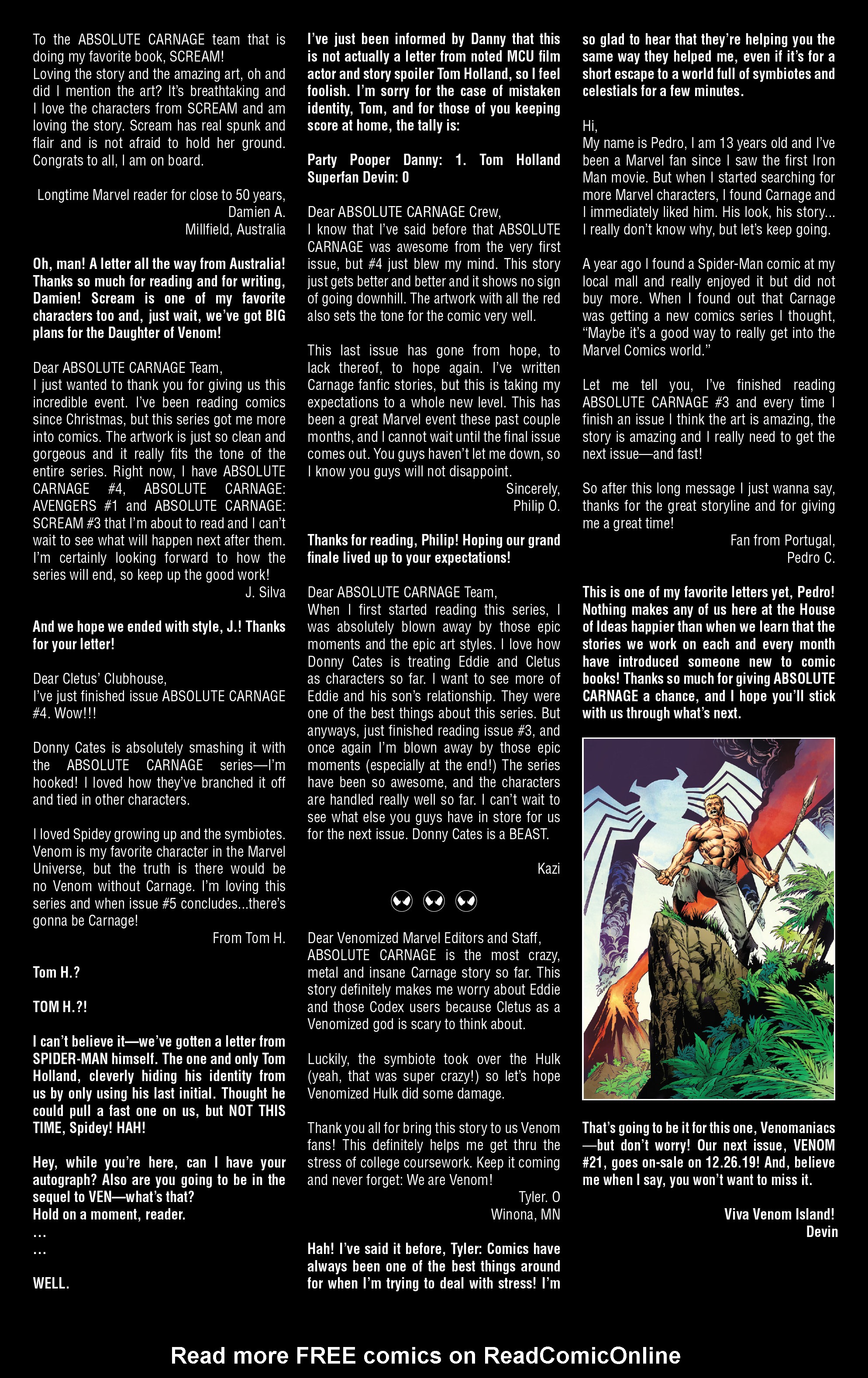 Read online Venom (2018) comic -  Issue #20 - 22