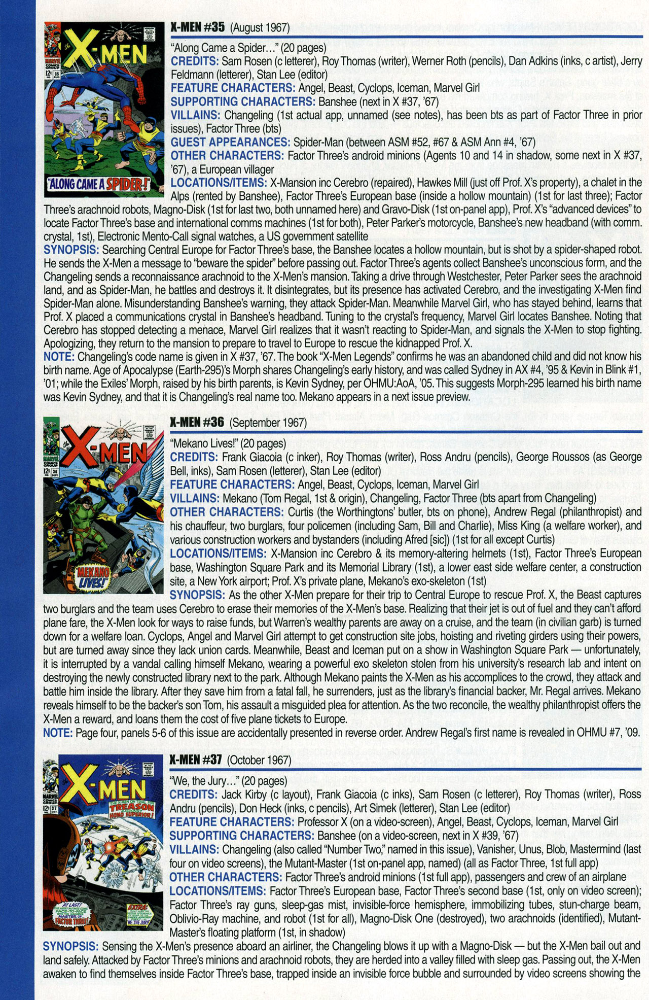 Read online Official Index to the Marvel Universe comic -  Issue #1 - 58