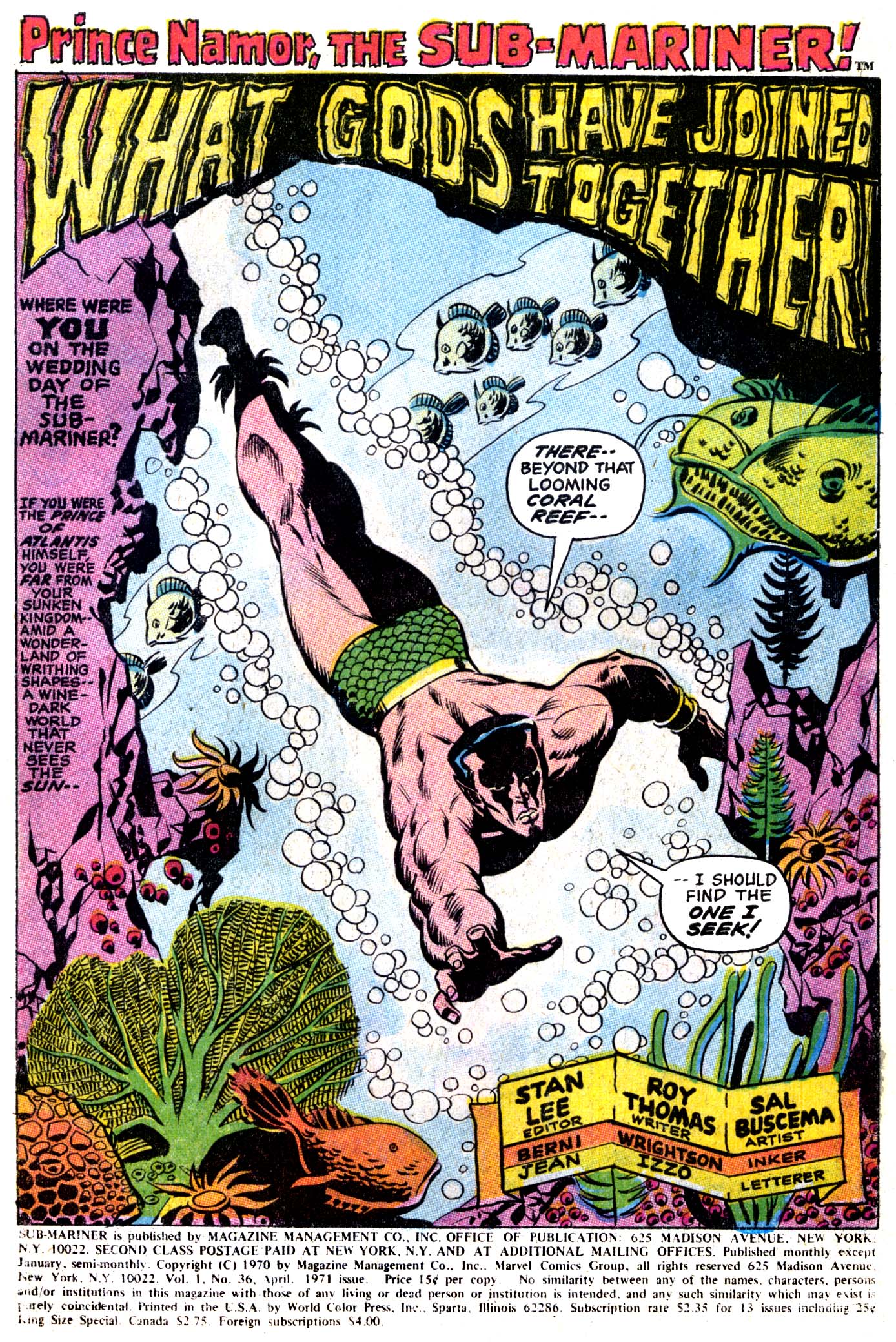 Read online The Sub-Mariner comic -  Issue #36 - 2