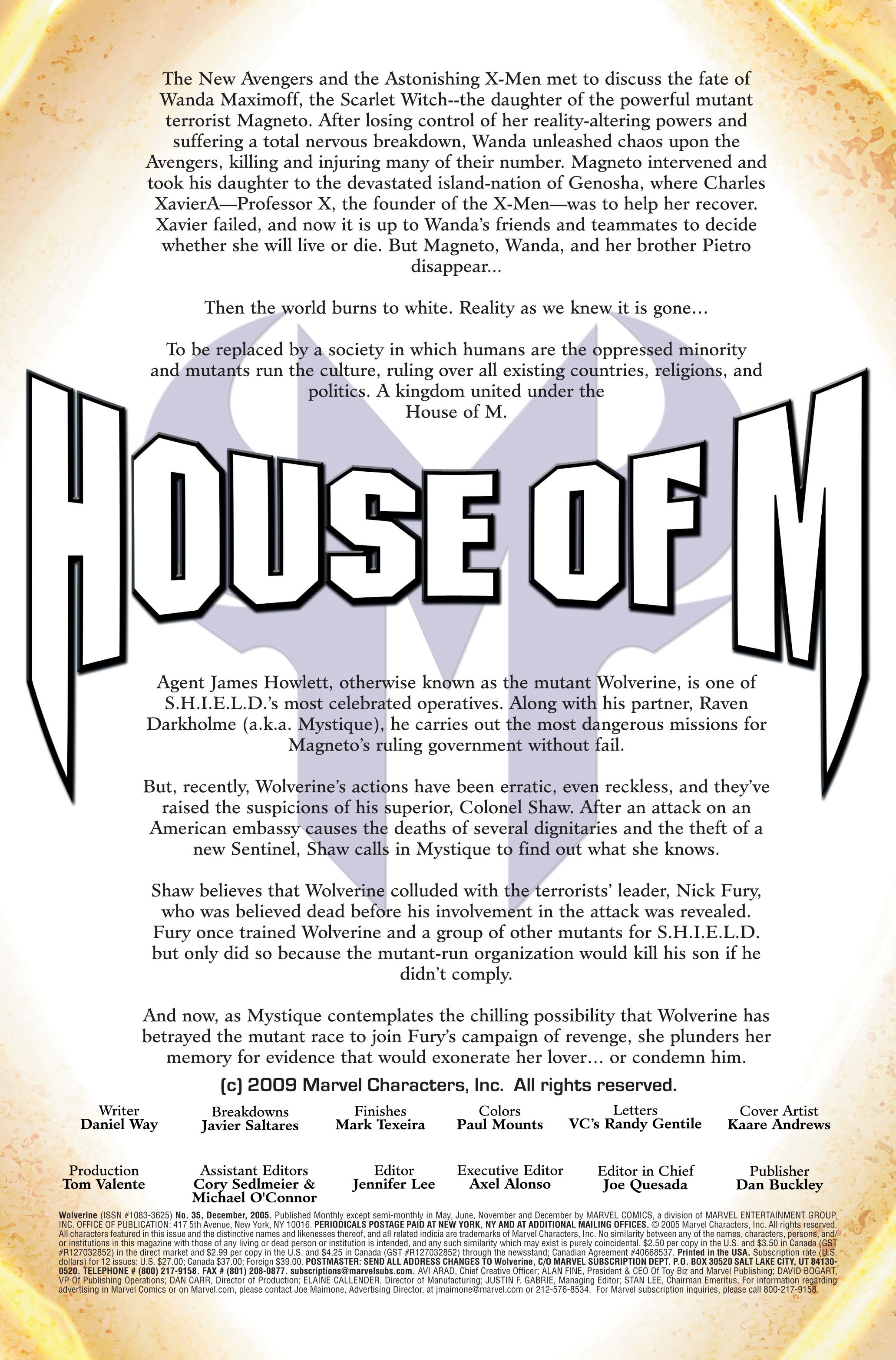 Read online House of M: World of M Featuring Wolverine comic -  Issue # TPB - 55