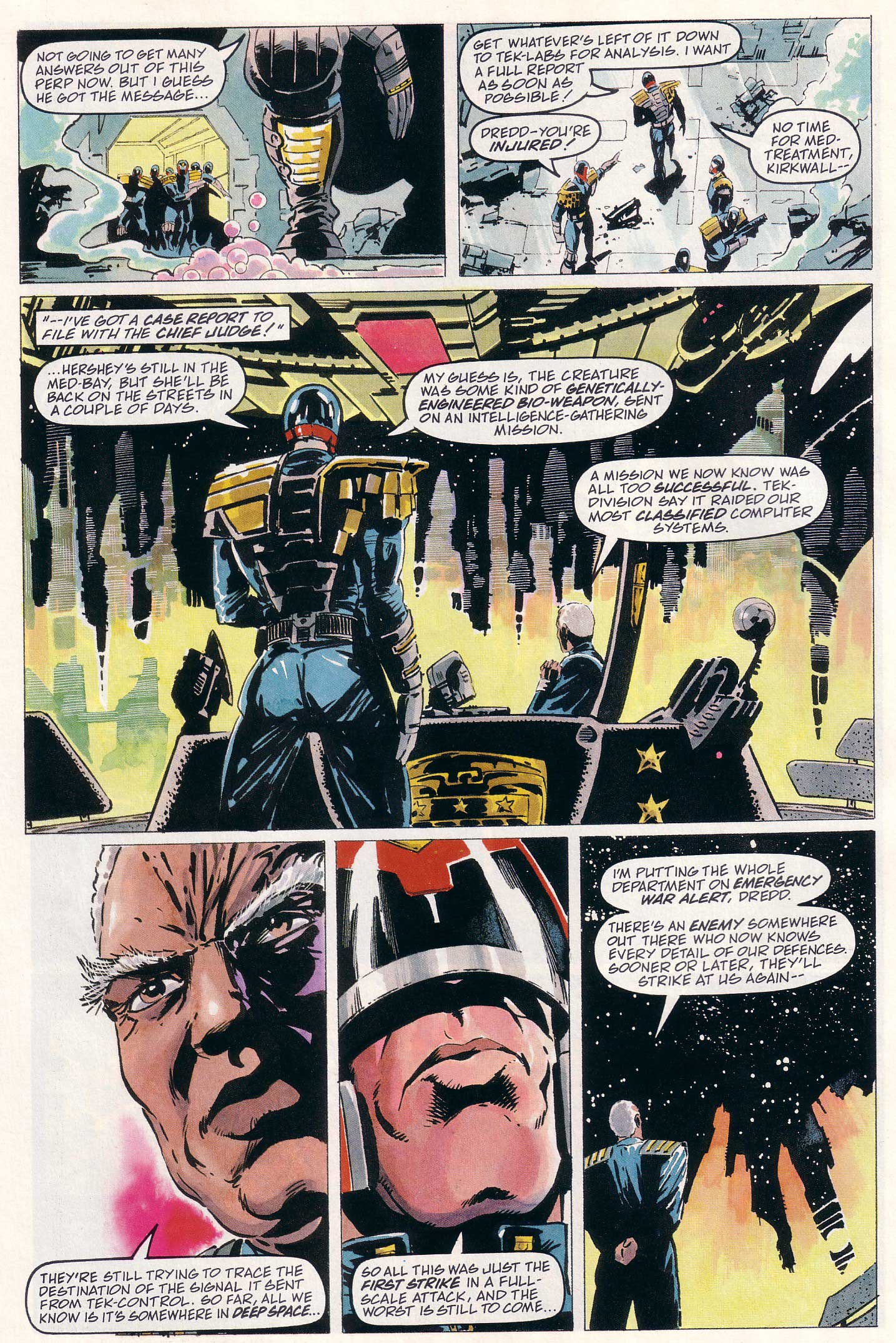 Read online Judge Dredd Lawman of the Future comic -  Issue #20 - 21