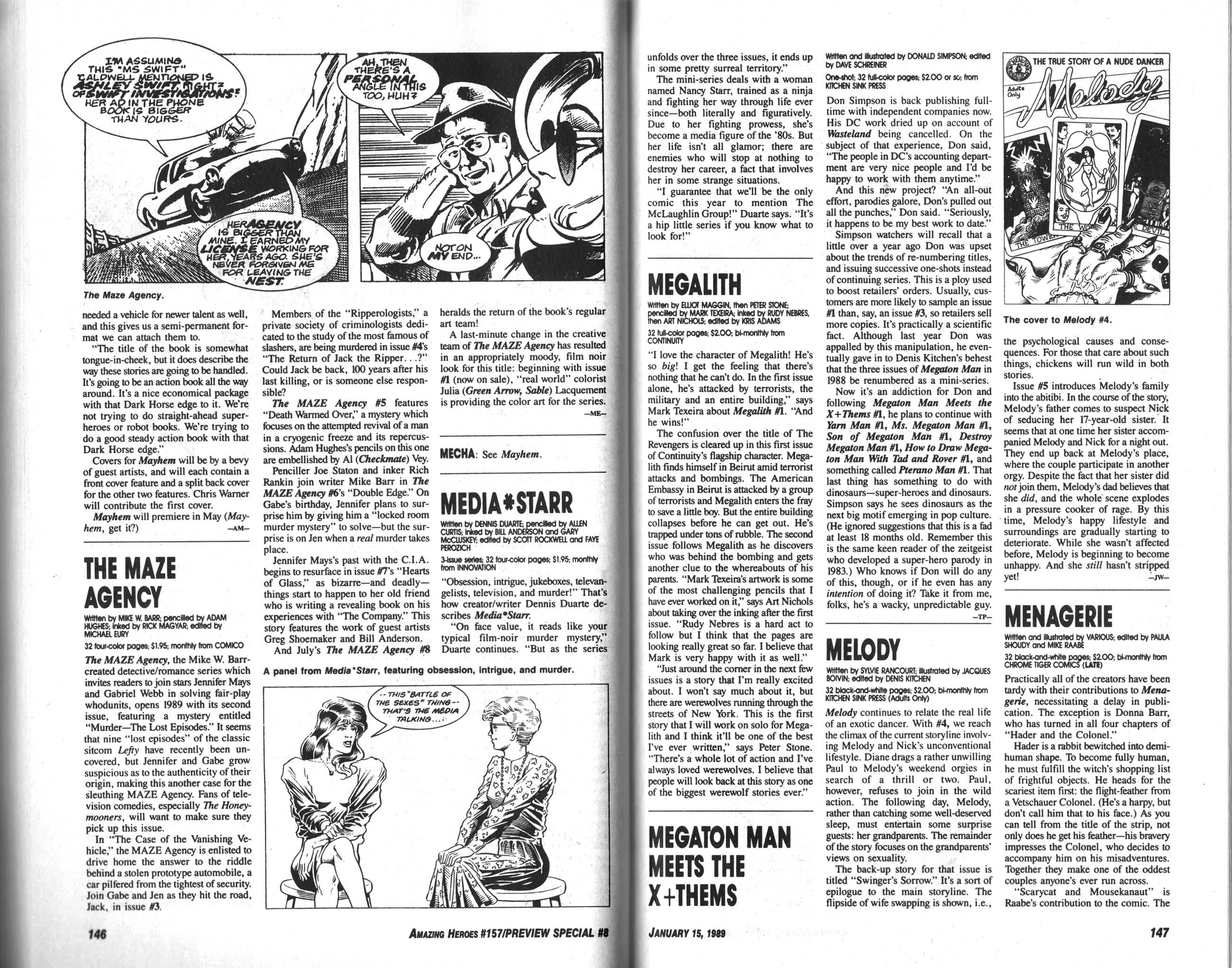 Read online Amazing Heroes comic -  Issue #157 - 74