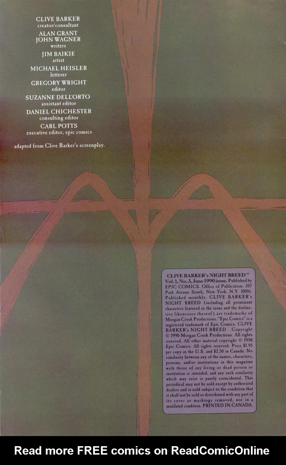 Read online Clive Barker's Night Breed (1990) comic -  Issue #3 - 2