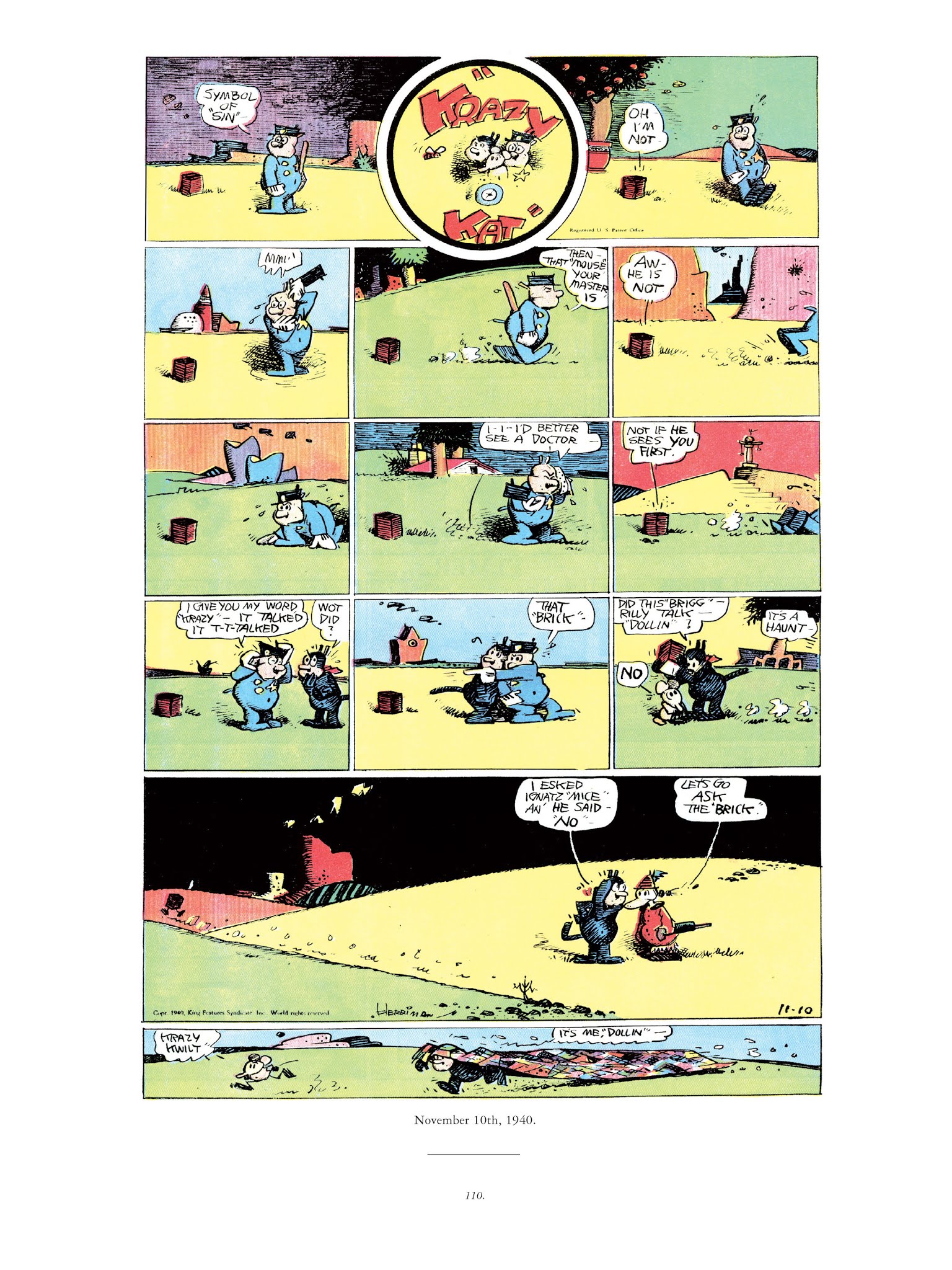 Read online Krazy & Ignatz comic -  Issue # TPB 11 - 110