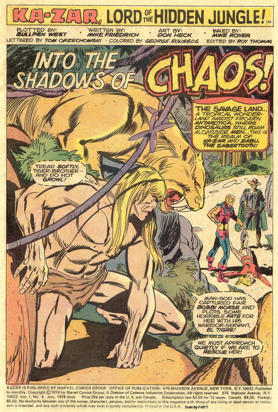 Read online Ka-Zar comic -  Issue #4 - 2