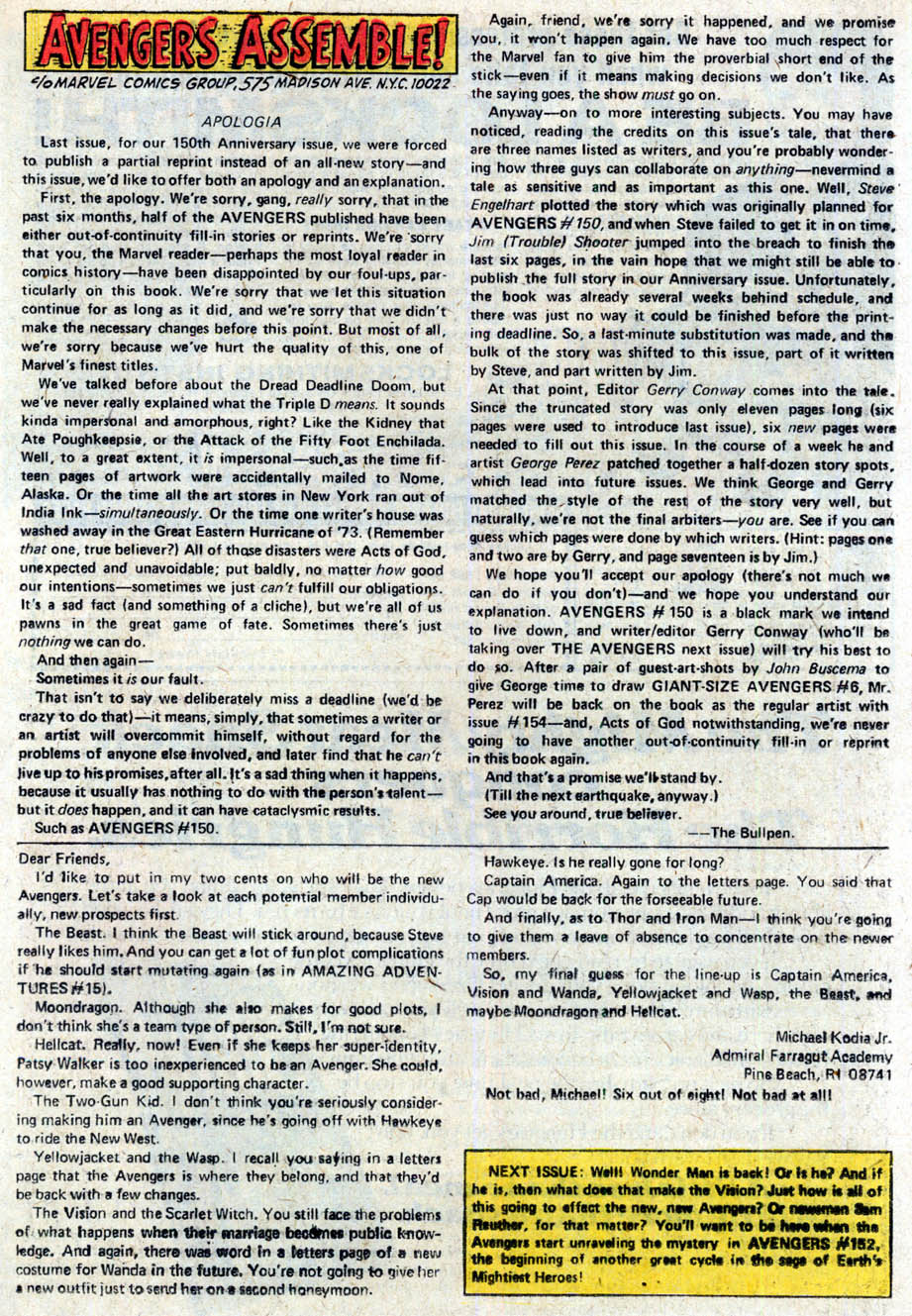 Read online The Avengers (1963) comic -  Issue #151 - 19