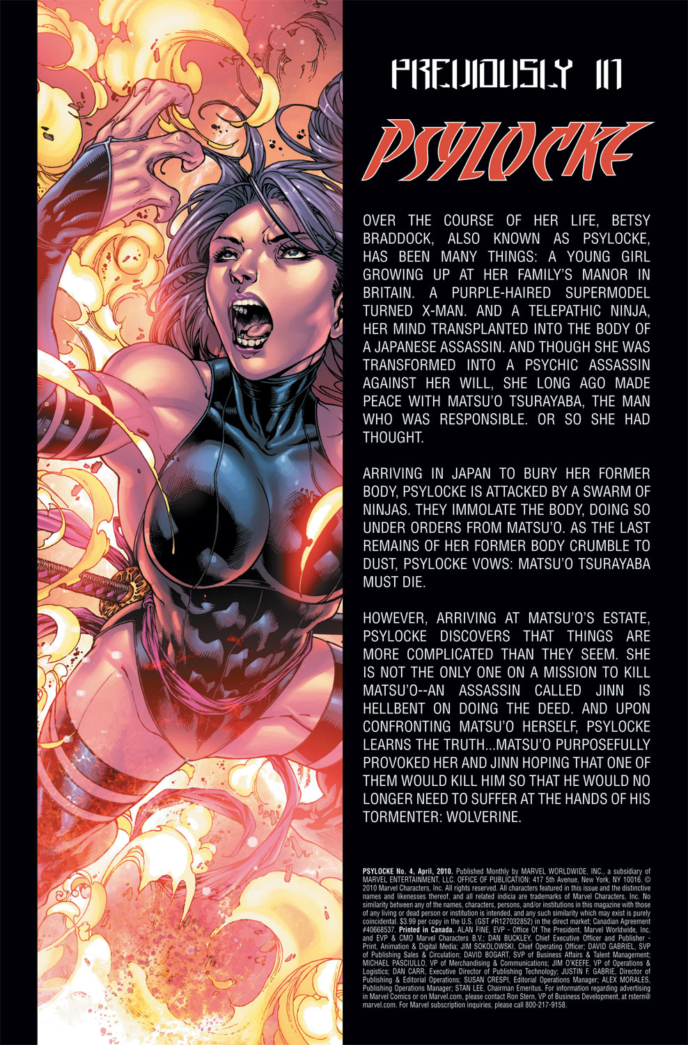 Read online Psylocke comic -  Issue #4 - 2