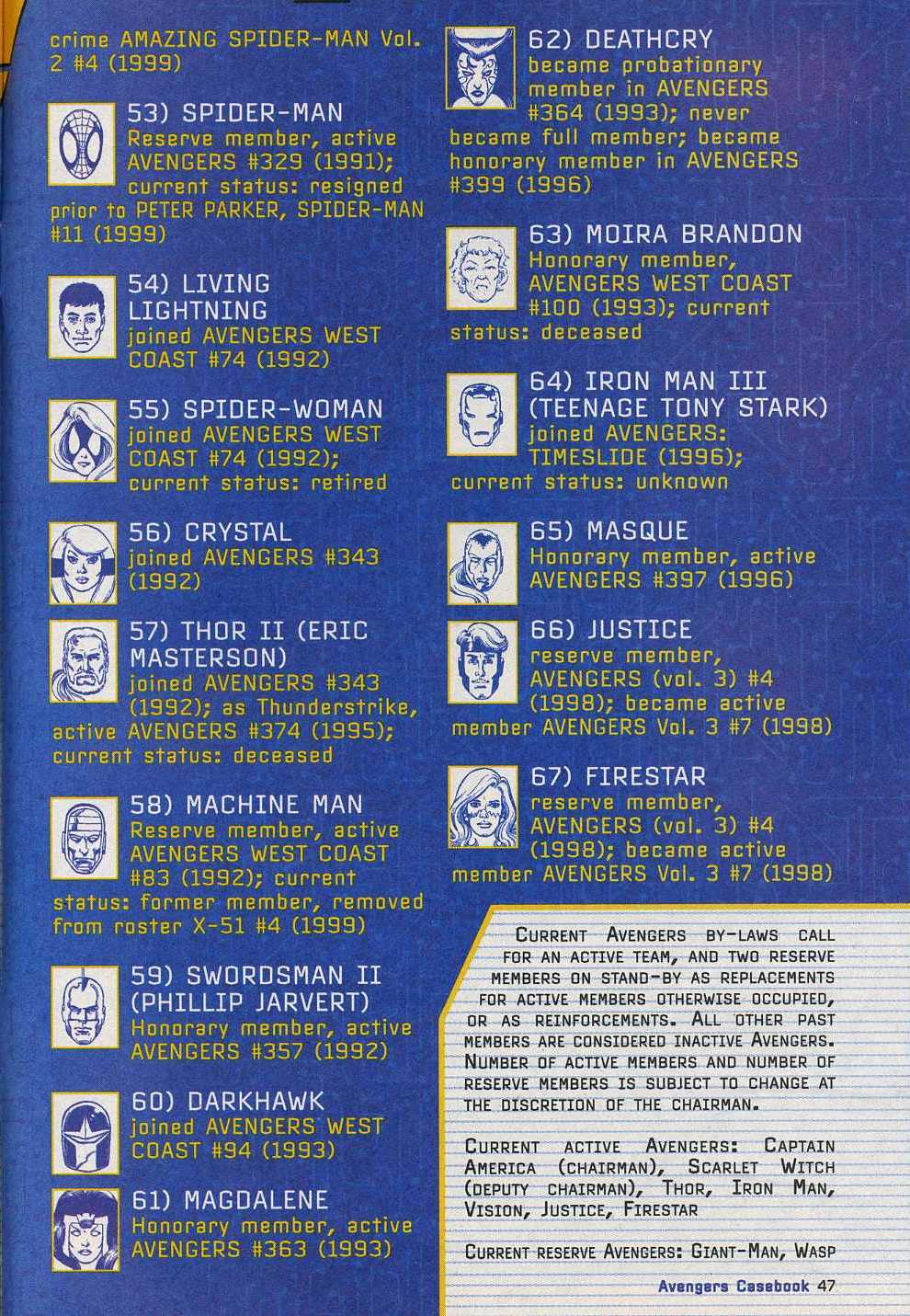 Read online Avengers: Casebook 1999 comic -  Issue # Full - 39