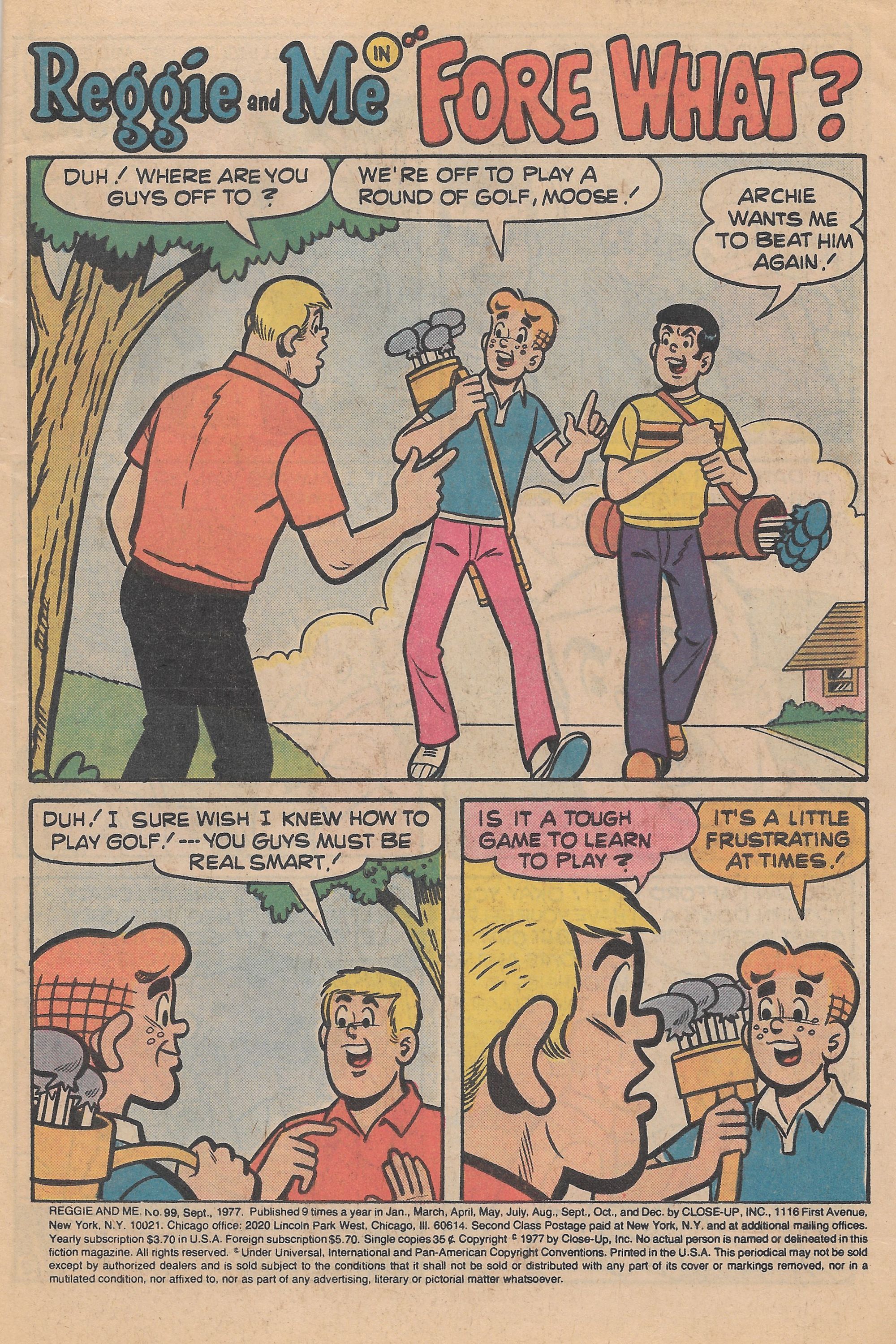 Read online Reggie and Me (1966) comic -  Issue #99 - 3