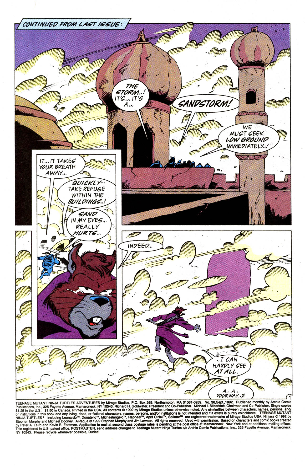 Read online Teenage Mutant Ninja Turtles Adventures (1989) comic -  Issue #36 - 3