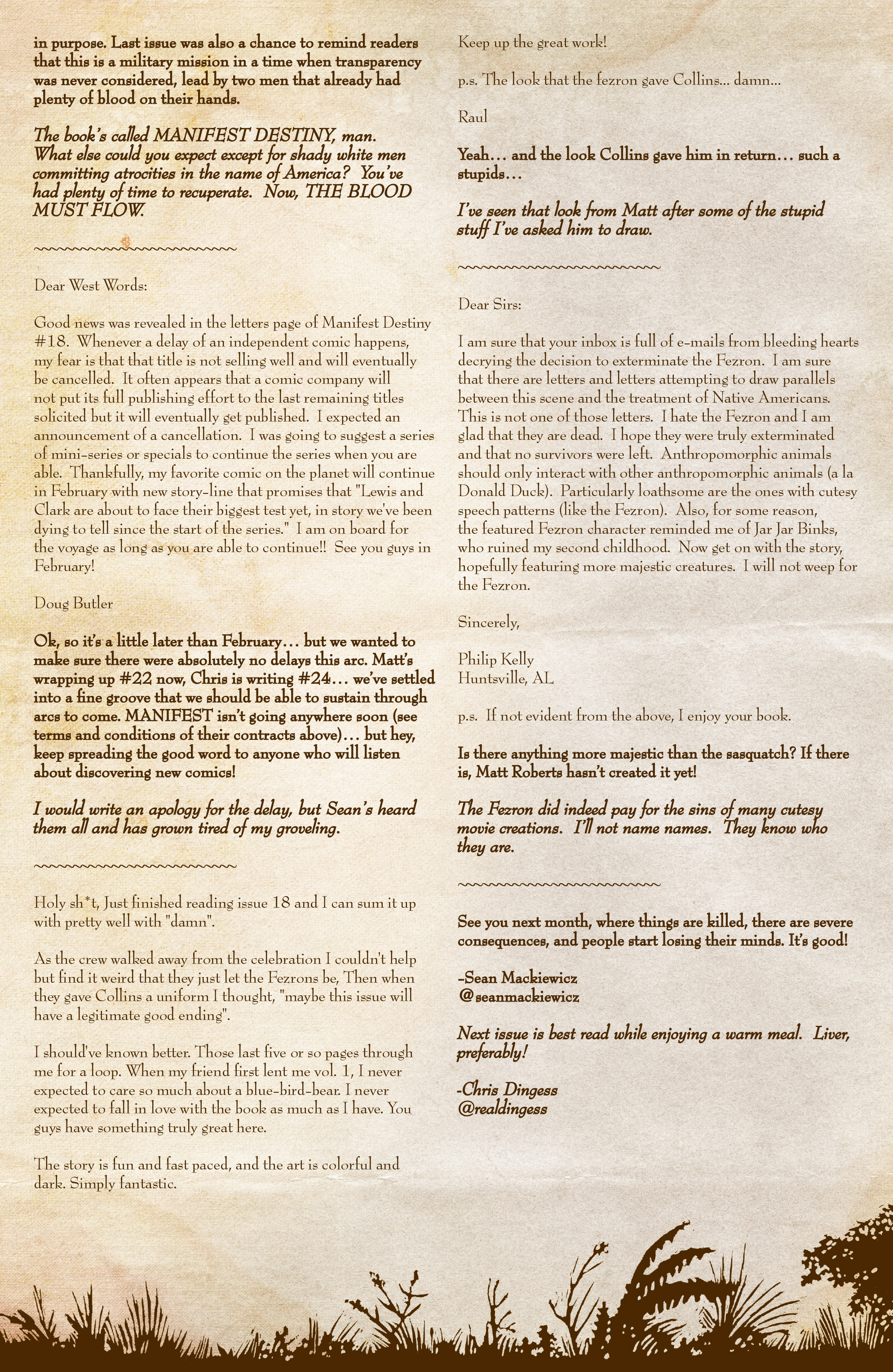 Read online Manifest Destiny comic -  Issue #19 - 22