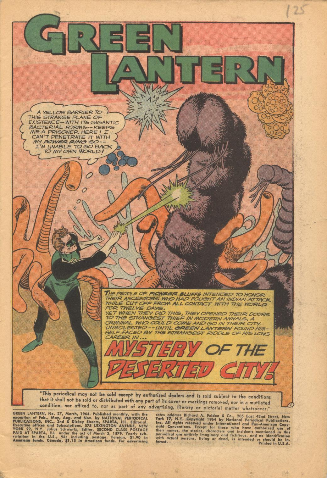 Read online Green Lantern (1960) comic -  Issue #27 - 3