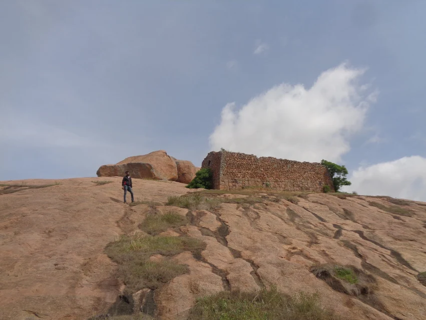 A view of the surrounding landscape from the top of Bhairavadurga.