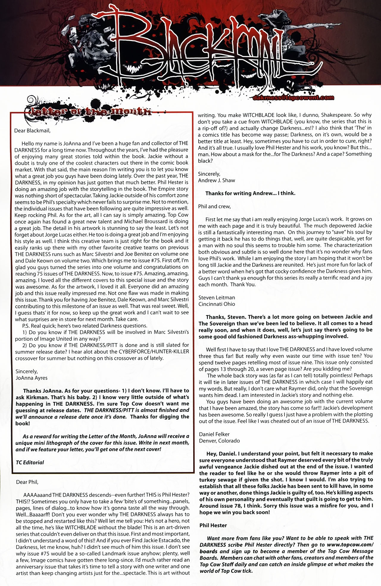 Read online The Darkness (2007) comic -  Issue #76 - 24