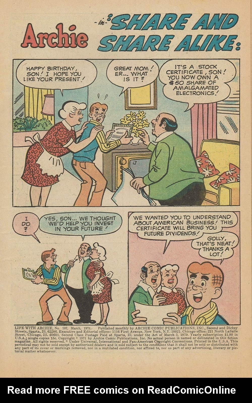 Read online Life With Archie (1958) comic -  Issue #107 - 3