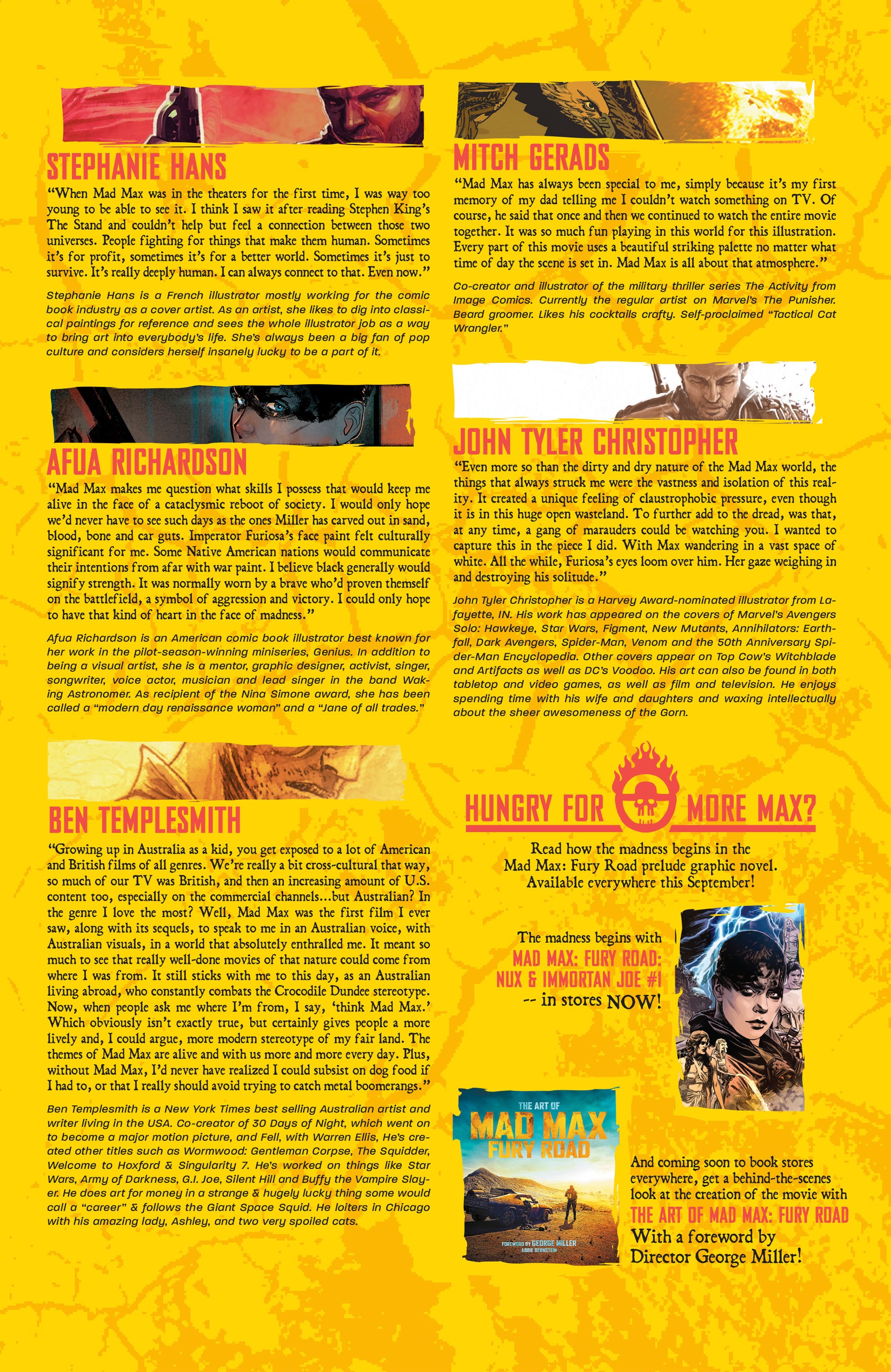 Read online Mad Max: Fury Road Inspired Artists Deluxe Edition comic -  Issue # TPB - 75