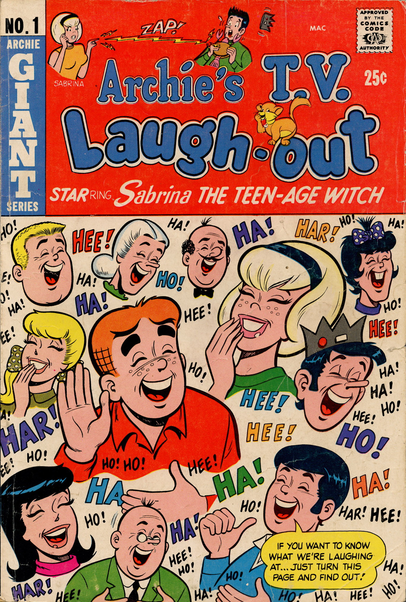 Read online Archie's TV Laugh-Out comic -  Issue #1 - 1