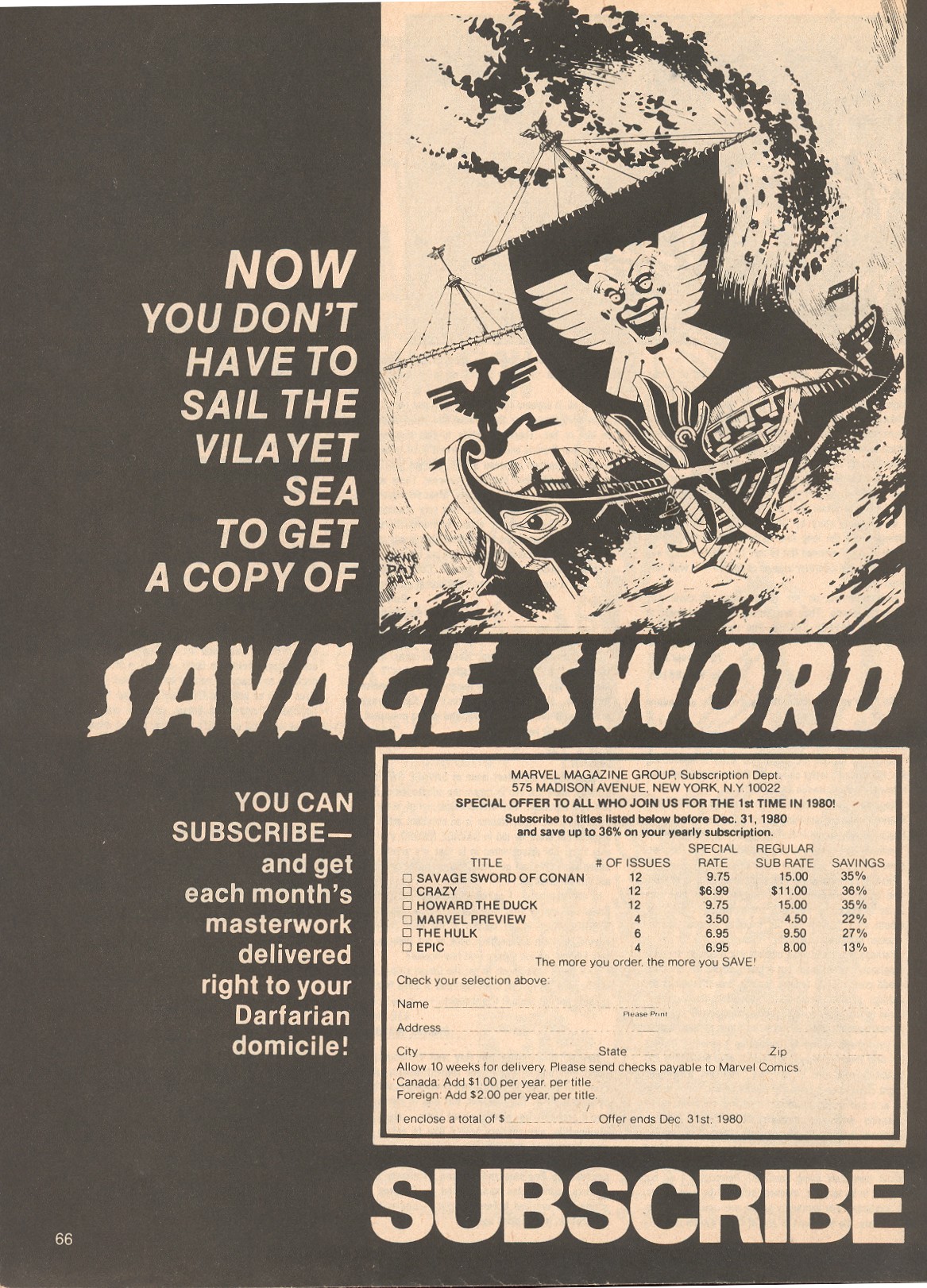 Read online The Savage Sword Of Conan comic -  Issue #57 - 66