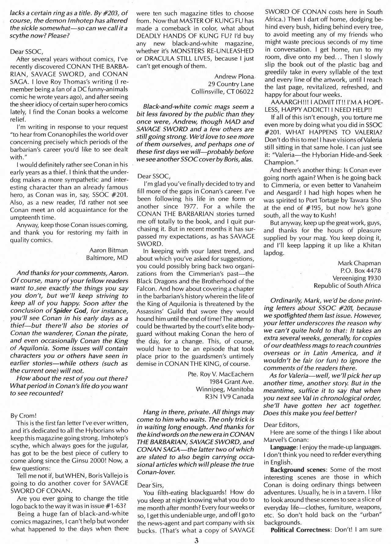 Read online The Savage Sword Of Conan comic -  Issue #207 - 5