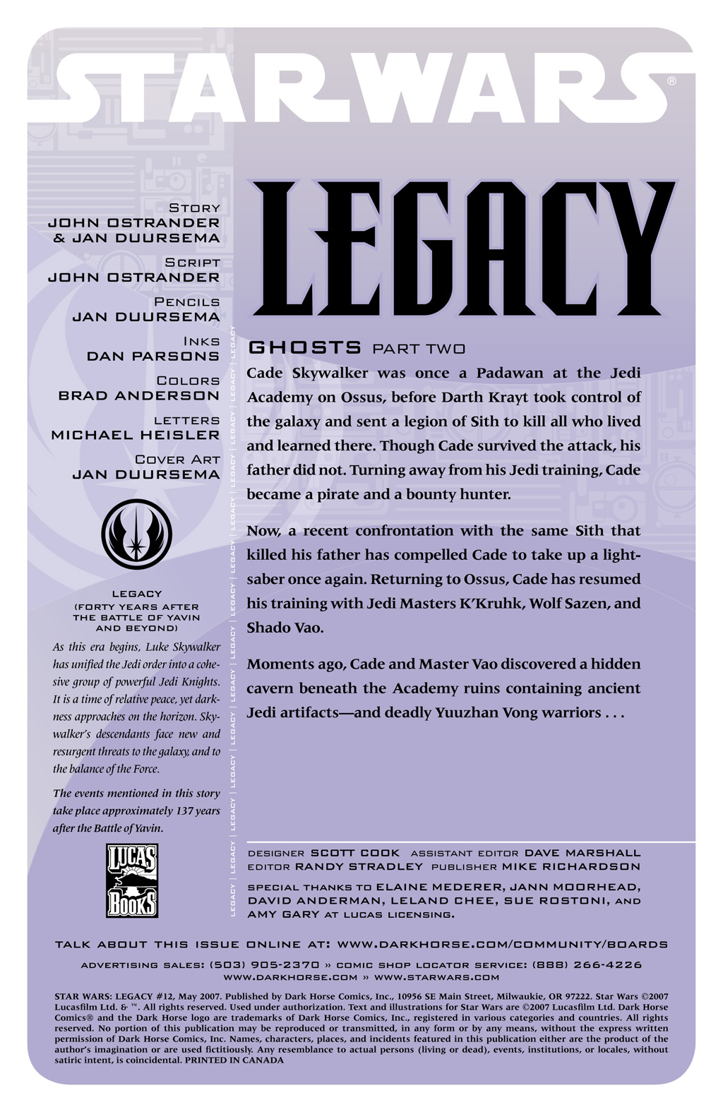 Read online Star Wars: Legacy (2006) comic -  Issue #12 - 2